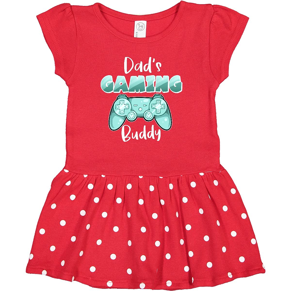 Inktastic Dad's Gaming Buddy - Aqua Controller Print Baby Onesie | Cute Gamer Outfit for Newborns & Infants | Perfect for Father's Day, Gaming Parties & Family Photos