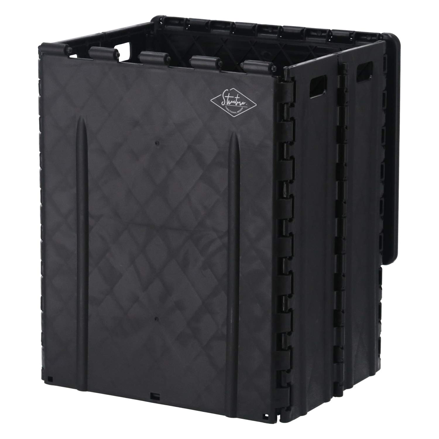 Fuji Boeki 86105 Foldable Storage Box & Camping Trash Can - 12.6 Inch Portable Outdoor Chair with 176.4 lbs Capacity - Perfect for Camping, Picnics, Beach & Backyard Use - Durable Black Design (32cm/80kg)