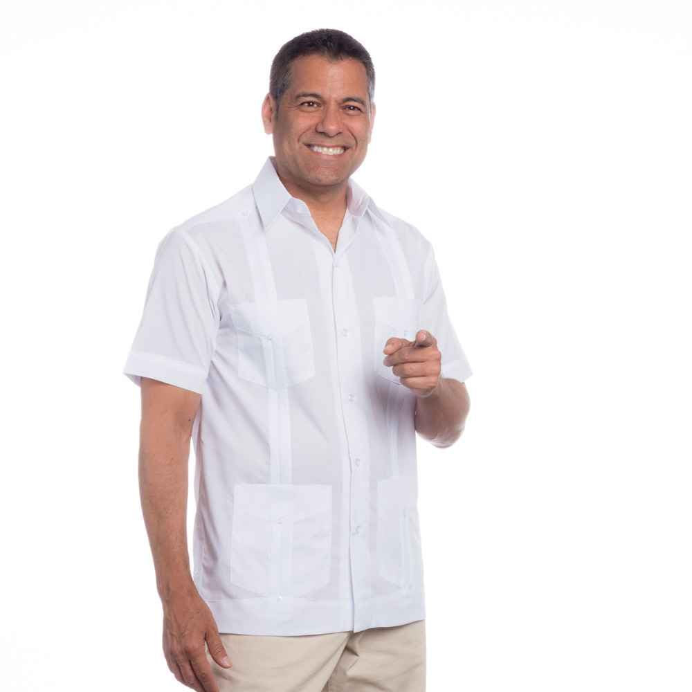 Premium Cotton Blend Guayabera Shirt for Men | Breathable Short Sleeve Casual Shirt | Perfect for Summer, Beach & Tropical Vacations