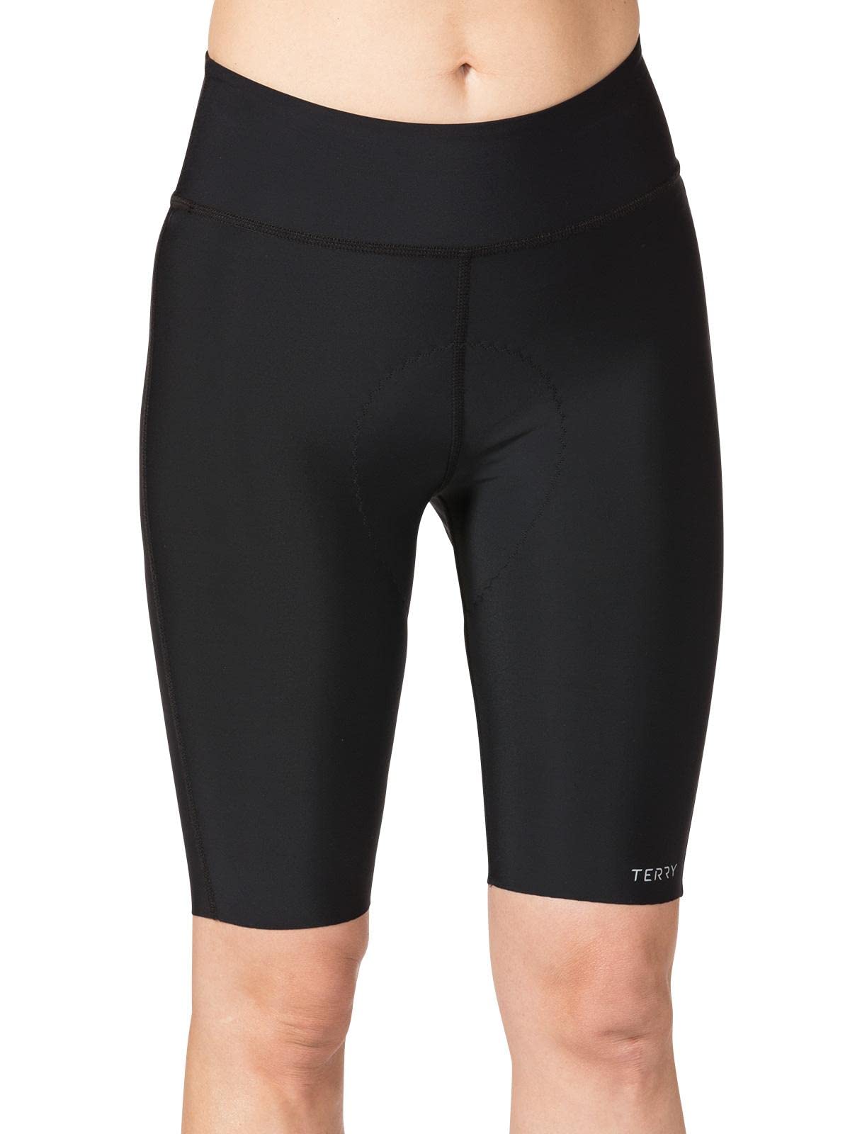 Terry Women's Chill 9 Inch Inseam Padded Compression Cycling Shorts - Seamless Leg Bands for Comfort & Performance | Perfect for Road Biking, Spinning & Indoor Cycling Workouts