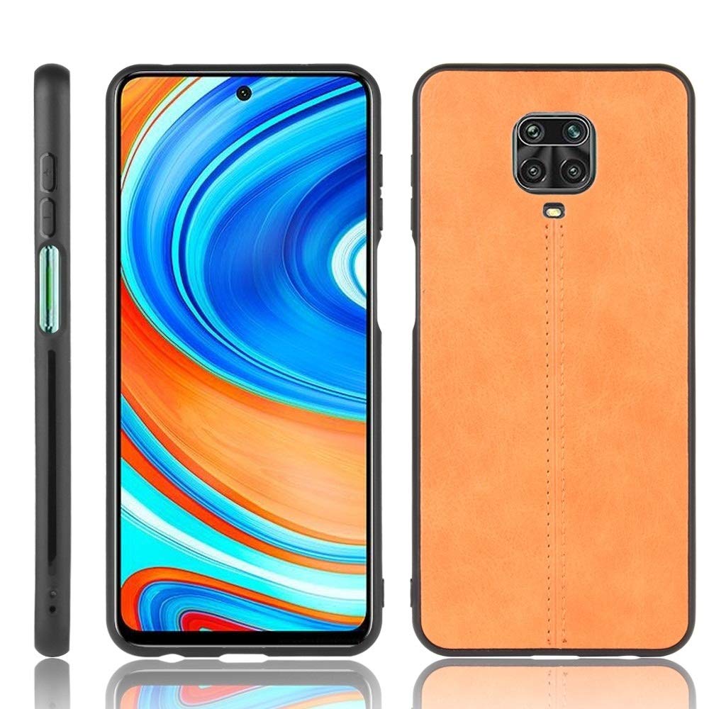 Shockproof Cow Pattern Case for Xiaomi Redmi Note 9 Pro/9S/9 Pro Max - Durable PC+PU+TPU Hybrid Cover (Orange) | Perfect for Outdoor Activities & Daily Protection