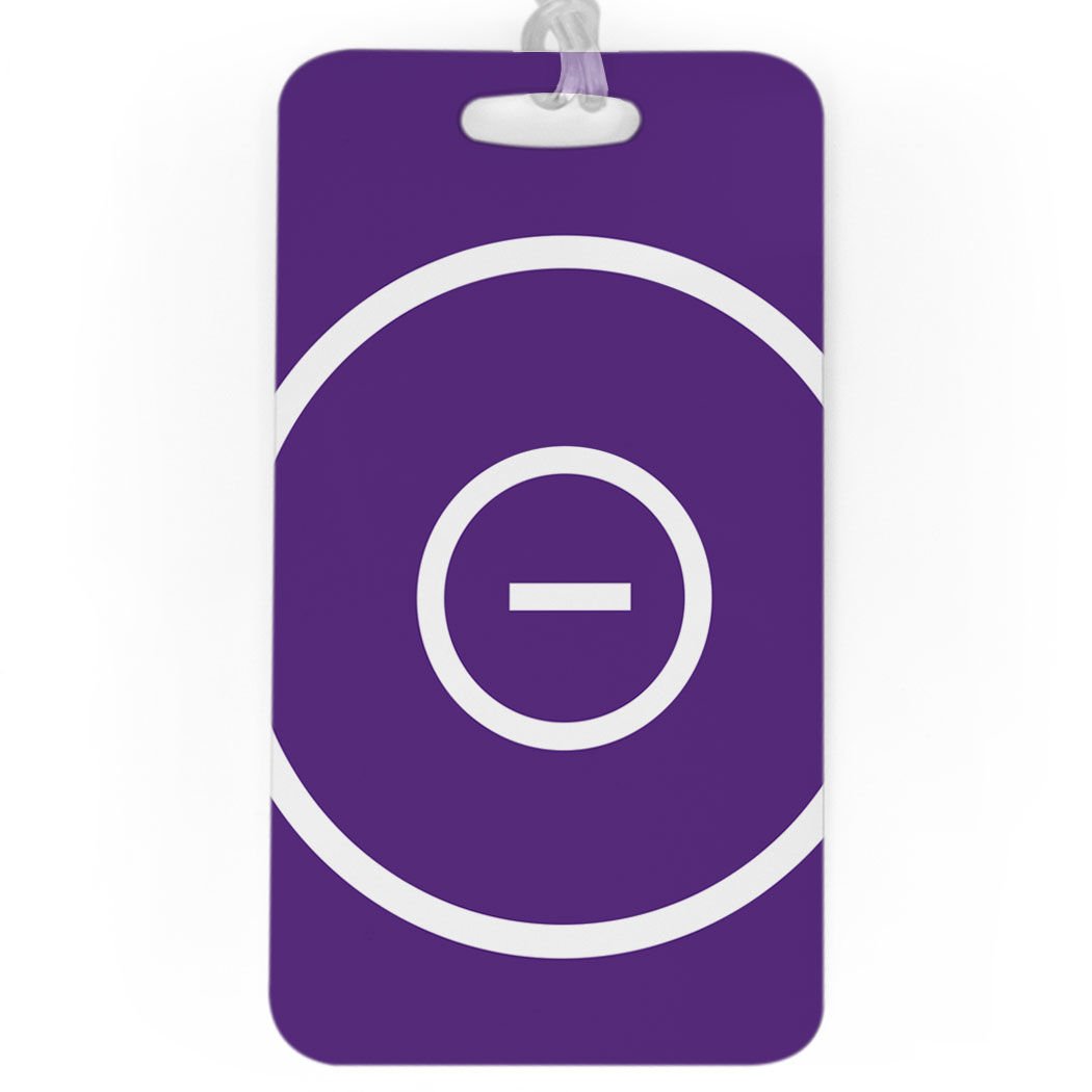 Custom Purple Wrestling Luggage Tag with Large Wrestling Ring Design & Personal Info on Back - Perfect for Gym Bags, Travel Suitcases & Sports Equipment