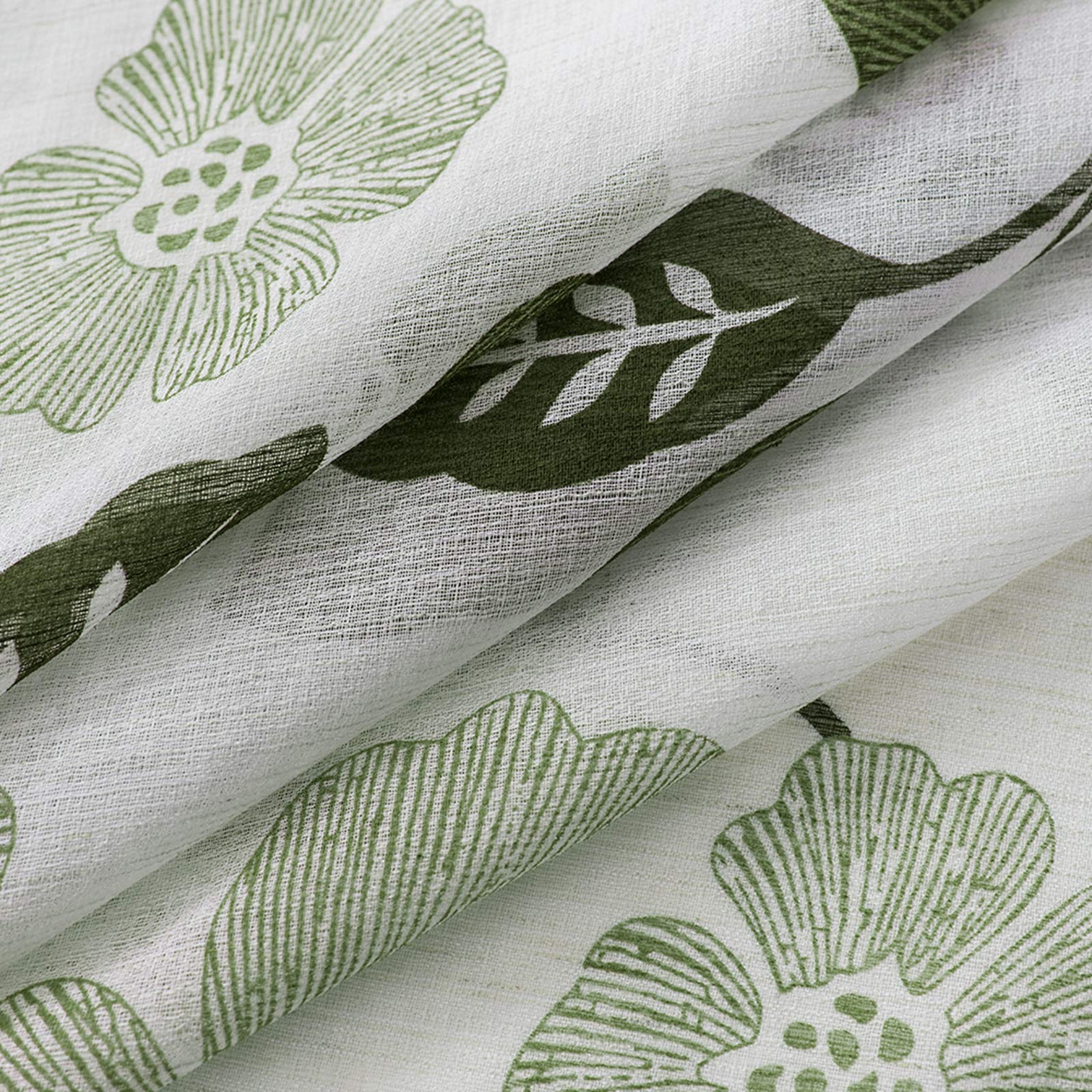 MRTREES Sheer Printed Valance Curtains for Kitchen & Bathroom Windows - Modern Rod Pocket Voile Window Treatment for Basement & Living Room (1 Pack, 54