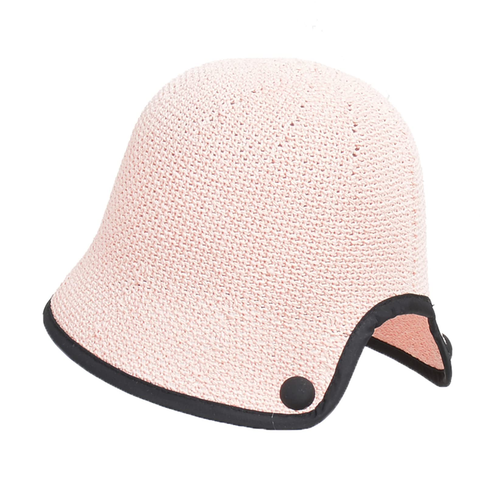 Women's Hand Woven Straw Sun Visor Hat - Korean Style Back Split Bucket Hat for Summer Beach, Outdoor & Travel Sun Protection - Perfect for Vacations, Gardening and Sunny Days