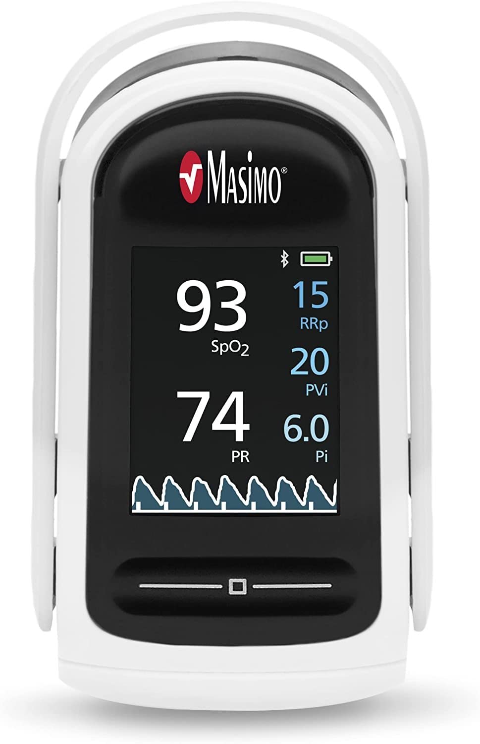 Masimo MightySat Fingertip Pulse Oximeter with Bluetooth - Accurate Blood Oxygen (SpO2) & Respiratory Rate Monitor, OLED Touchscreen, Long Battery Life - Ideal for Athletes, Pilots & Home Health Monitoring