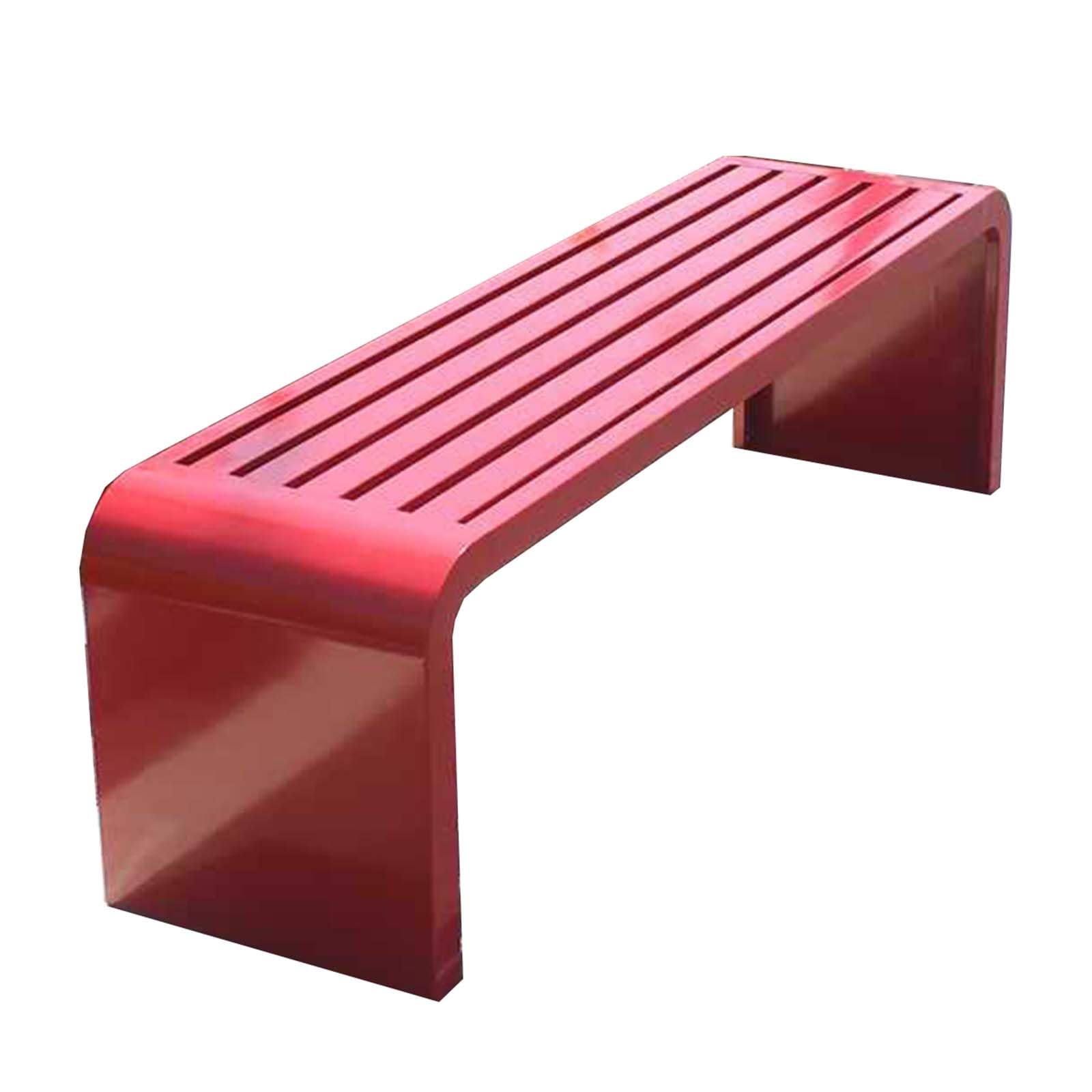 Outdoor Patio Bench - Backless Garden Bench with Durable Metal Frame, Weather-Resistant White 100CM for Garden, Backyard, Porch | Perfect for Outdoor Relaxation & Decoration