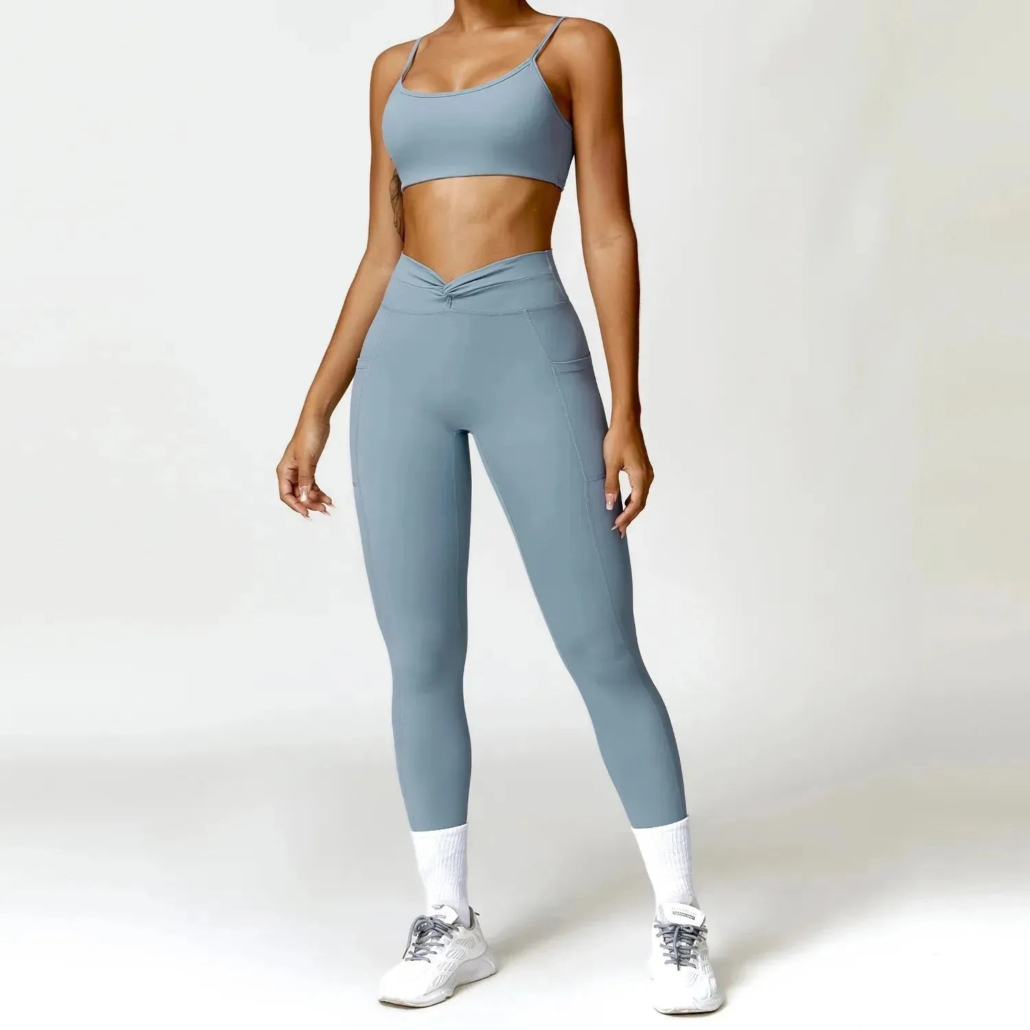 2PCS Women's Sexy Yoga Tracksuit Set - Sports Bra, Shorts & Leggings for Gym, Running, Fitness Workout | Comfortable Athletic Wear for Women | Perfect for Yoga, Pilates & Home Exercise
