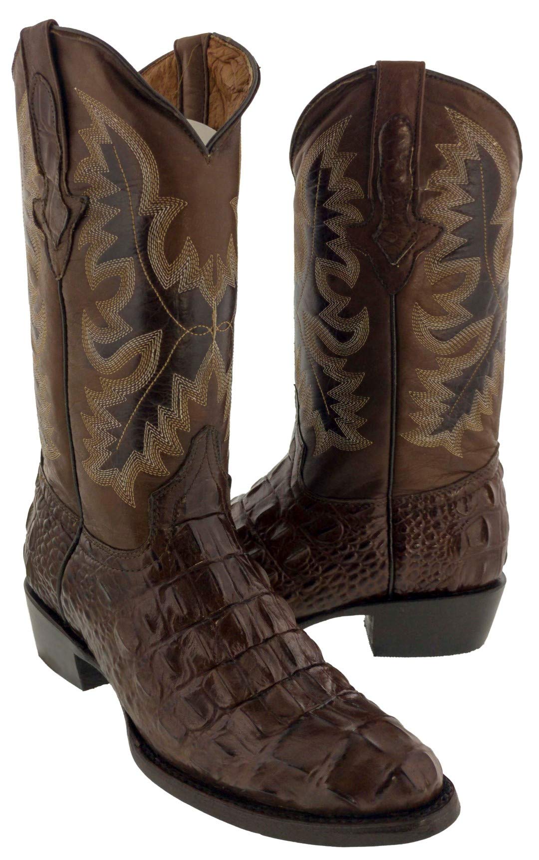 EL PRESIDENTE Men's Genuine Leather Cowboy Boots - Western Style Riding Boots for Men - Perfect for Rodeo, Country Music Festivals & Outdoor Adventures