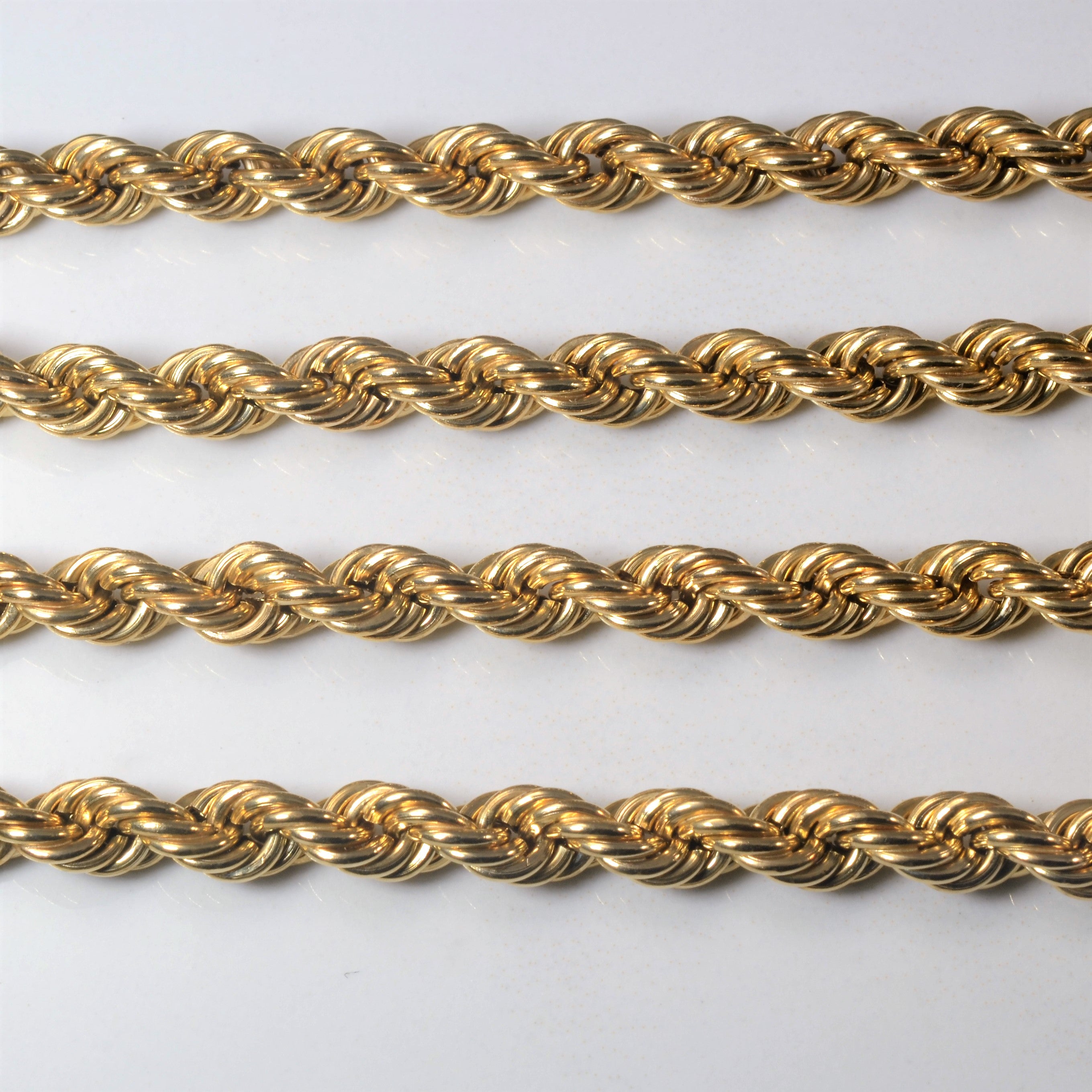10K Yellow Gold Rope Chain Necklace for Women - 22 Inch Solid Gold Rope Chain - Perfect for Layering, Gifting, and Everyday Wear