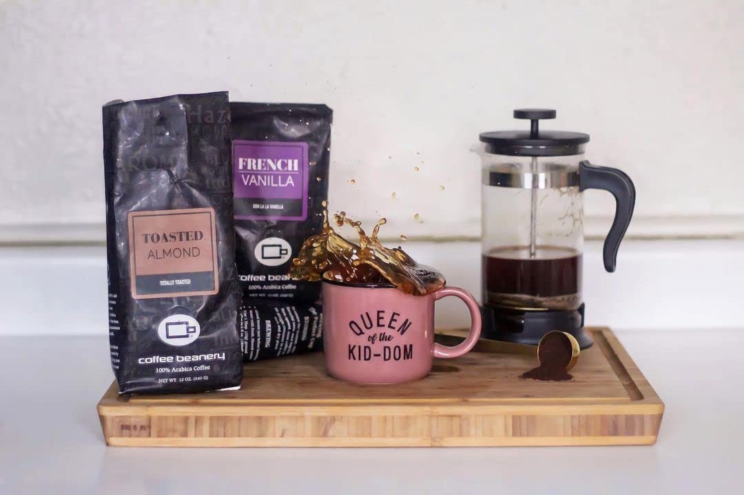 Toasted Almond Flavored Decaf Coffee | Specialty Arabica Medium Roast Whole Bean | 12oz Bag | Perfect for Office, Home Brewing & Gifts