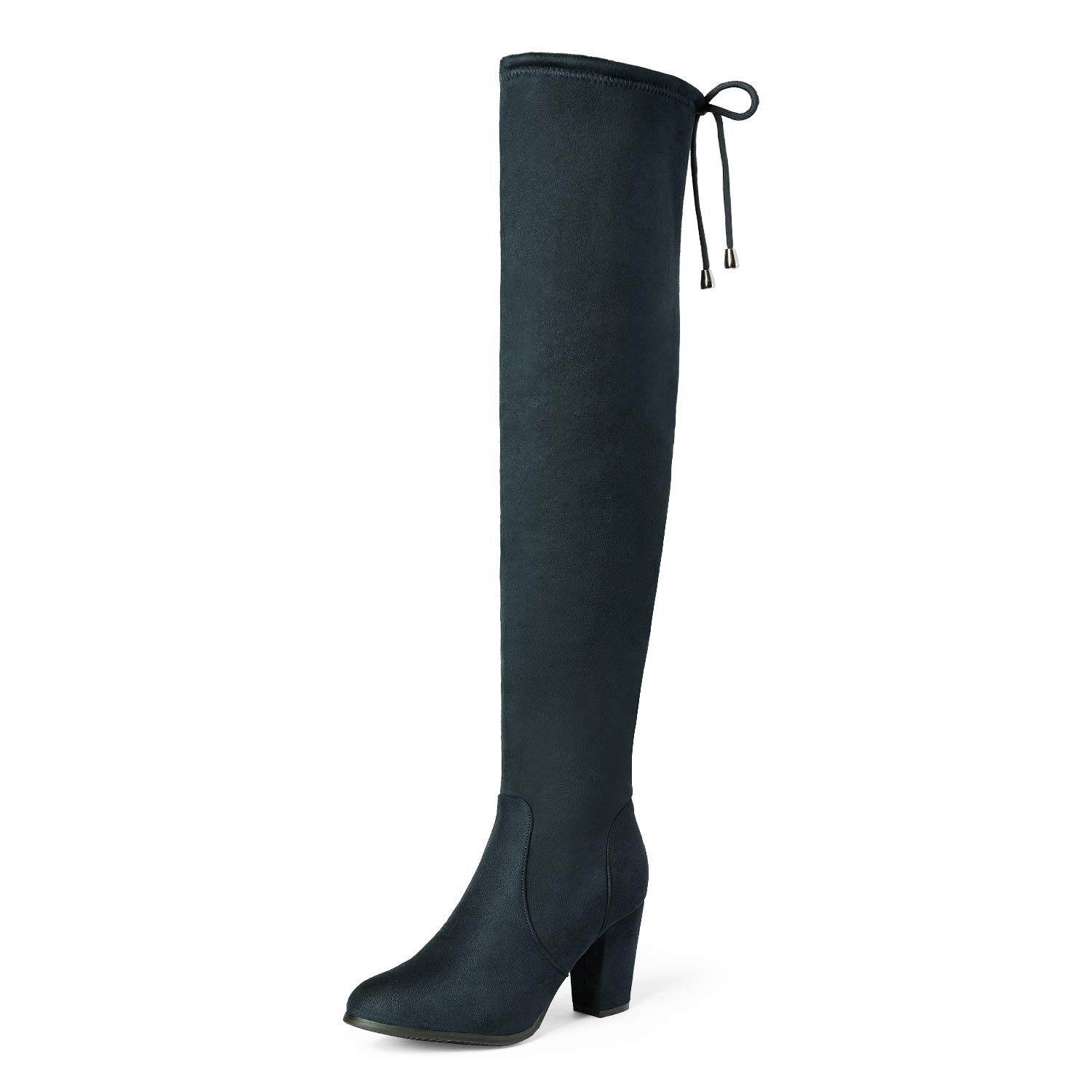 DREAM PAIRS Women's Thigh High Over The Knee Boots - Sexy Faux Fur Winter Fashion Boots with Block Mid Heel for Women | Perfect for Date Night, Party, and Cold Weather Outfits