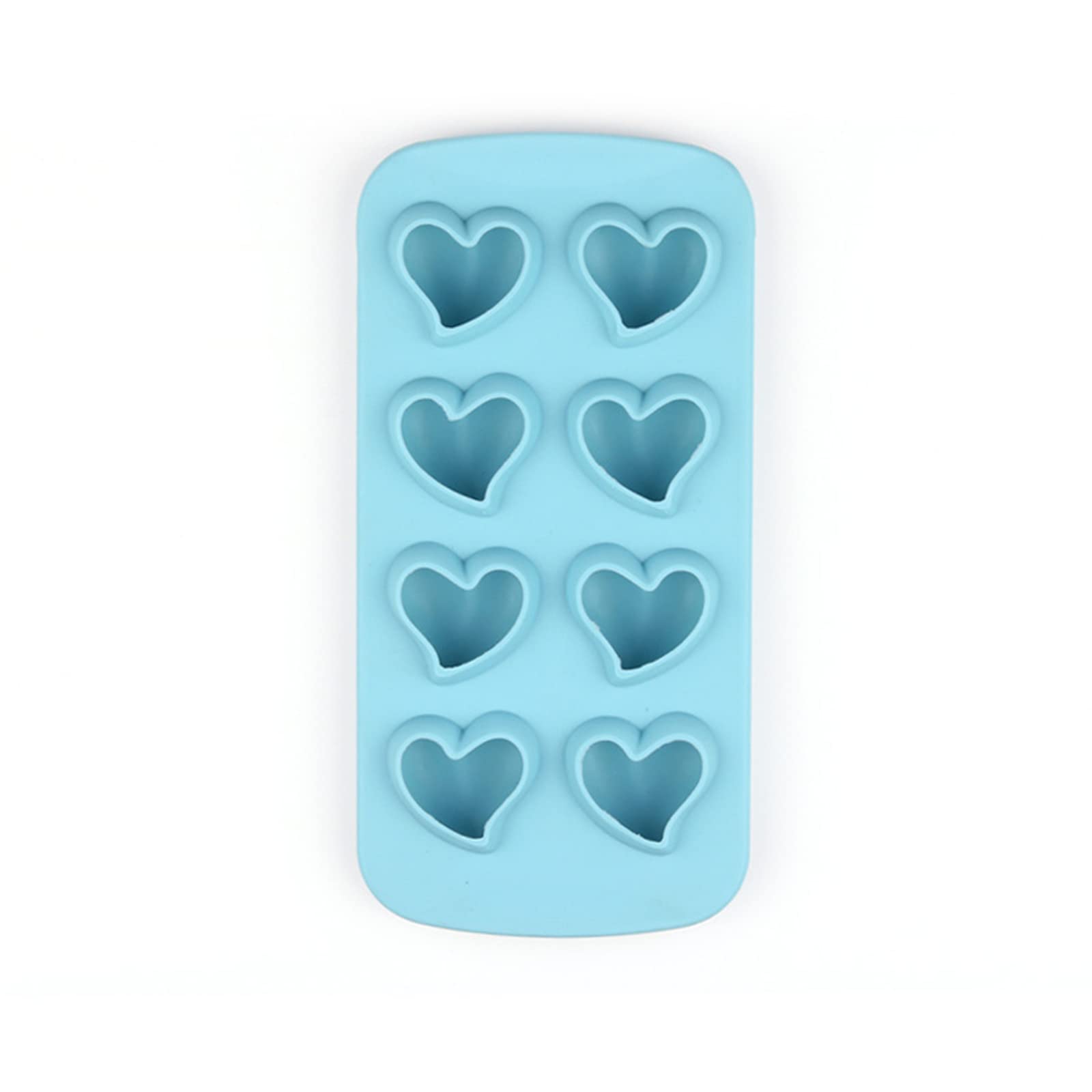 Premium Silicone Heart Ice Cube Tray - 1-Pack Reusable Diamond Honeycomb Whiskey Ice Mold for Cocktails, Beverages & Romantic Date Nights (Blue)
