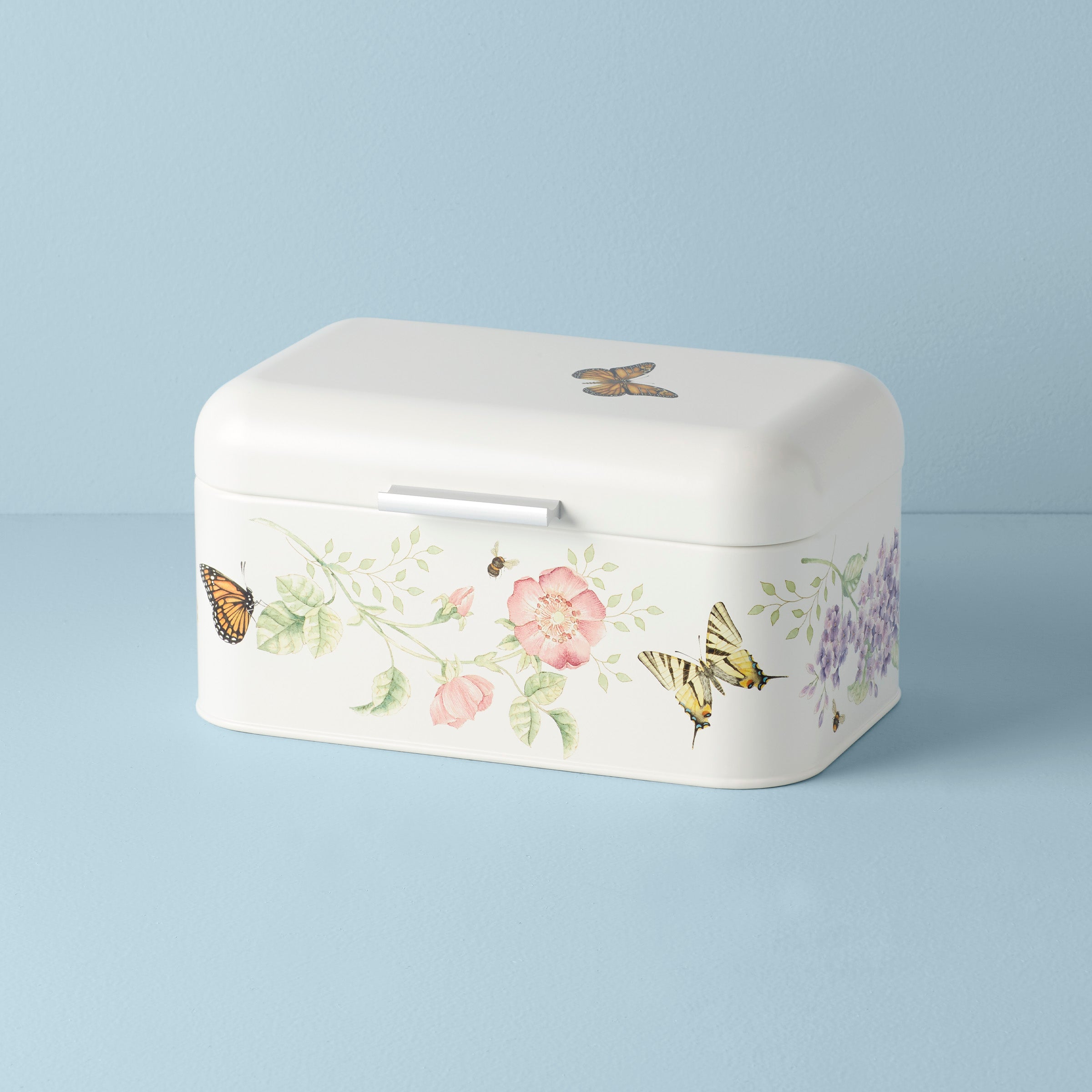 Butterfly Meadow Bread Box - Rustic Wooden Bread Storage Container for Kitchen Countertop - Perfect for Storing Bread, Buns, and Pastries to Keep Fresh