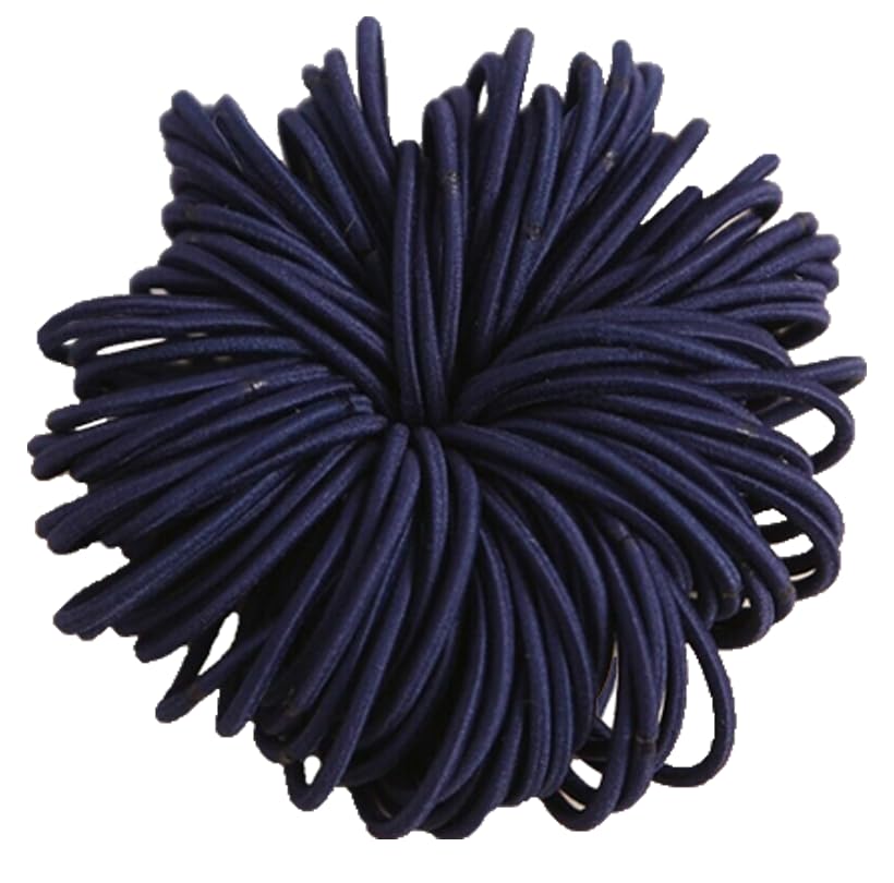 50-Hair Bands (Navy Blue)