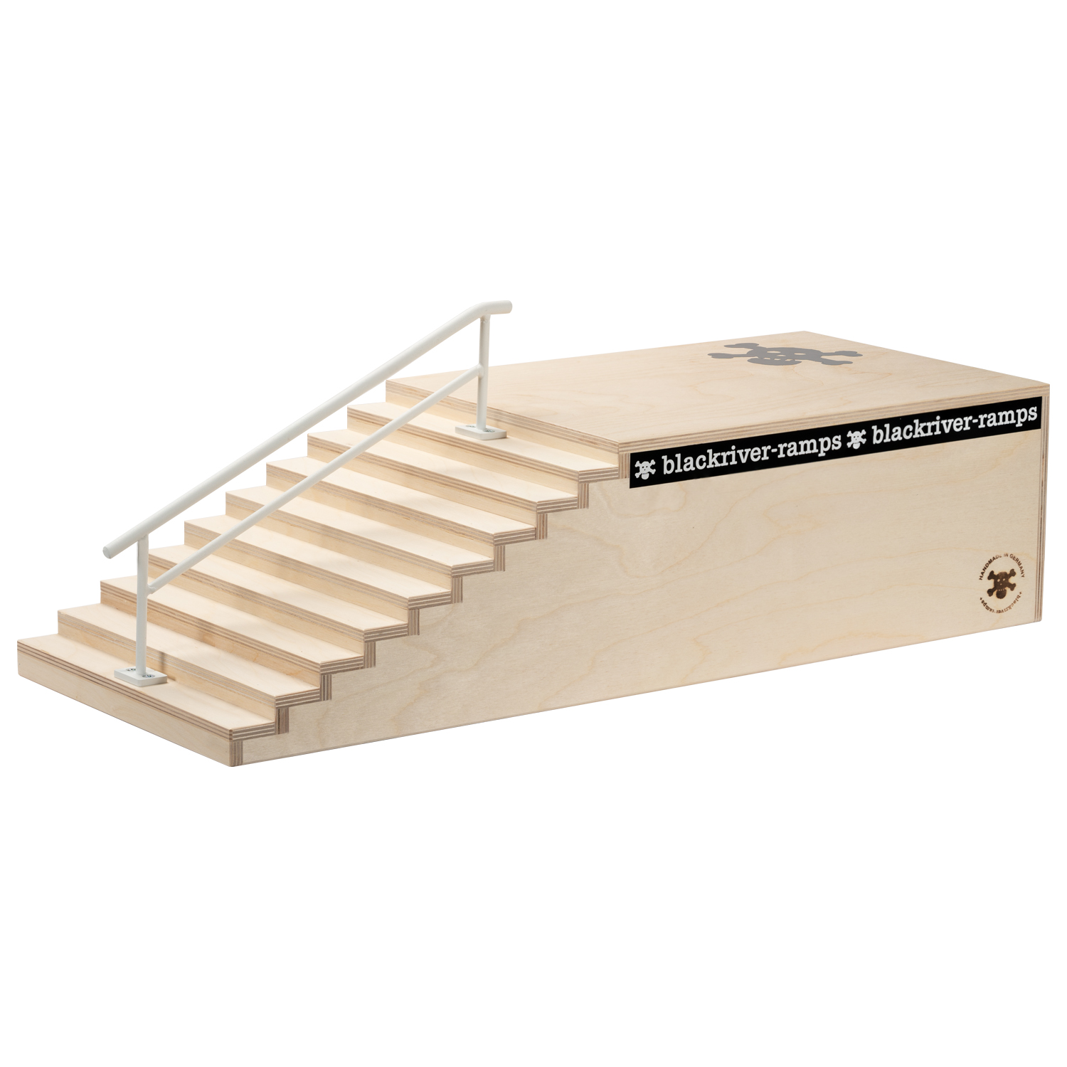 Blackriver Fingerboard Ramps - 10 Stair Set for Professional Tech Deck Skateboard Training | Perfect for Fingerboard Tricks, Stair Rail Slides & Urban Street Style Practice