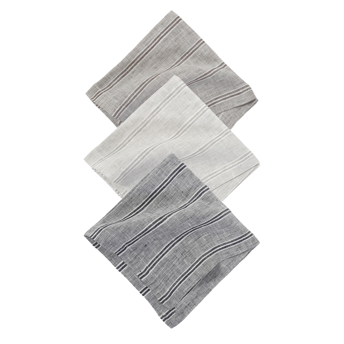 Premium 100% Cotton Mendocino Napkins - Soft & Absorbent Dinner Napkins for Everyday Use, Parties & Fine Dining - Set of 12 (White)