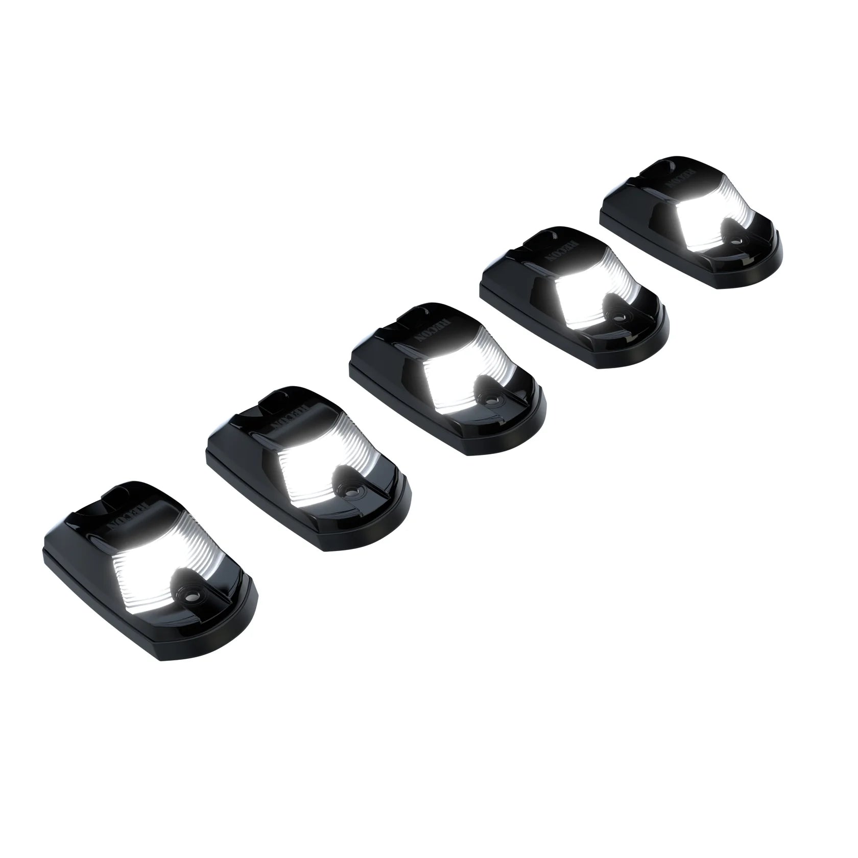 Ford Super Duty 2017-2022 5-Piece Cab Light Kit - Smoked Lens LED Strobe Lights with White & Amber (OEM Replacement) - Perfect for Off-Roading & Emergency Vehicles