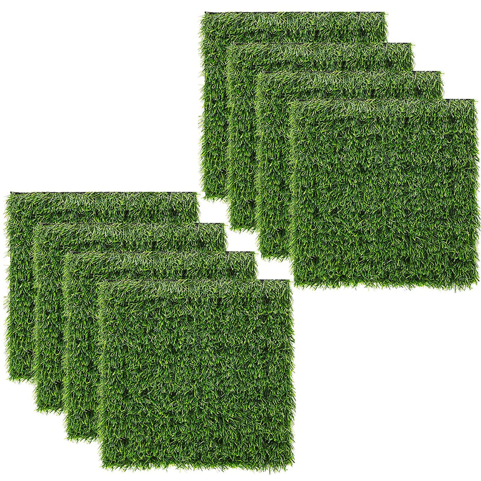 MNKNENG 9 Pack 12x12 Inch Artificial Grass Turf Tiles - Self-Draining Interlocking Fake Grass for Patio, Balcony, Backyard - Indoor/Outdoor Flooring & Lawn Replacement (Perfect for Pets, Play Areas & Decorative Landscaping)