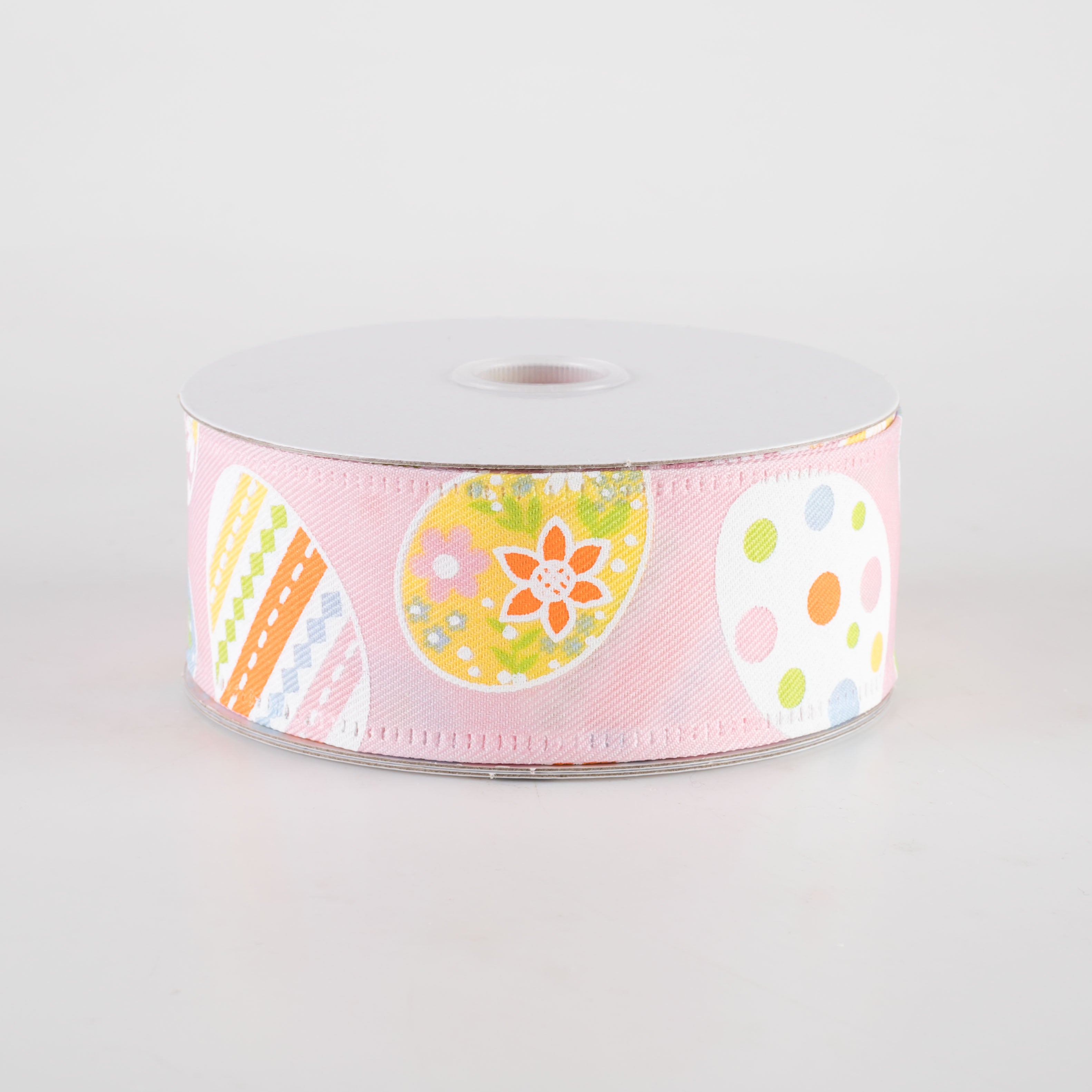 1.5 Inch Daisy Eggs Ribbon - Pink Grosgrain Ribbon (10 Yards) for Easter Crafts, Gift Wrapping, and DIY Decorations