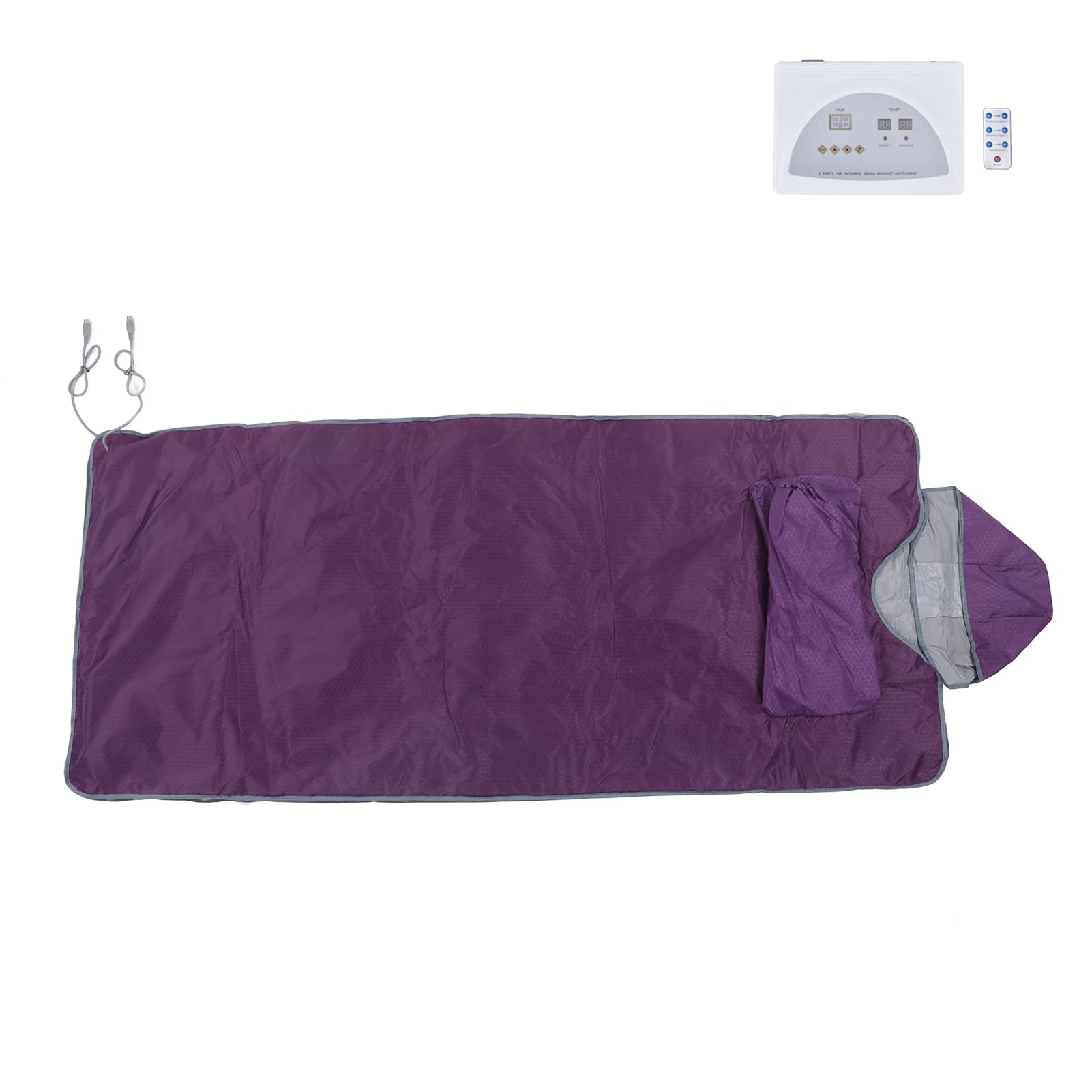 Far Infrared Sauna Blanket with Remote Control - 650W Detoxifying Heating Pad with Hat & Sleeves for Full Body Relaxation, Weight Loss & Spa Therapy | Perfect for Home Use, Yoga Recovery & Post-Workout Detox