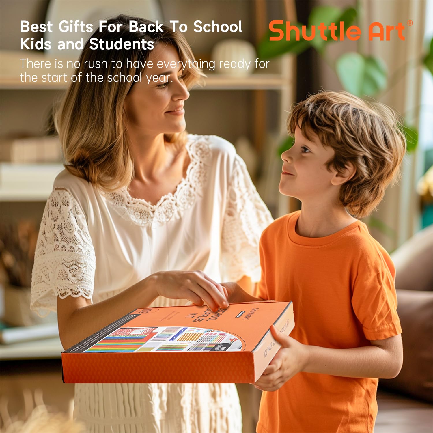 Shuttle Art 102-Piece Back to School Supplies Kit for Kids - Pencils, Pens, Markers, Erasers, Notebooks & Folders - Essential School Supply Box for Grades K-5 - Perfect for Classroom, Homeschool & Homework Organization