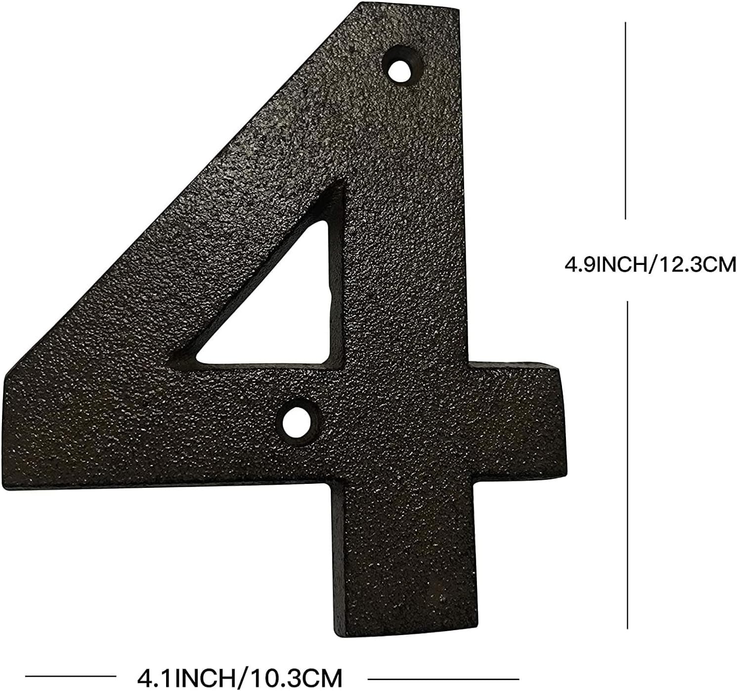 5 Inch Black Metal House Numbers for Outside - Durable Address Numbers for Mailbox, Door, or Fence - Perfect for Home, Apartment, and Business Address Signage