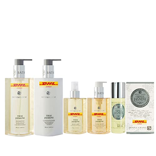Reveal New Smoother Skin - Donna Chang Chinese Jasmine Bath & Massage Oil 100ml - Nourishing, Rejuvenating & Moisturizing Skin Care Set - Aromatherapy Relaxation for Spa, Bath & Massage at Home - Free Tomato Facial Mask Included