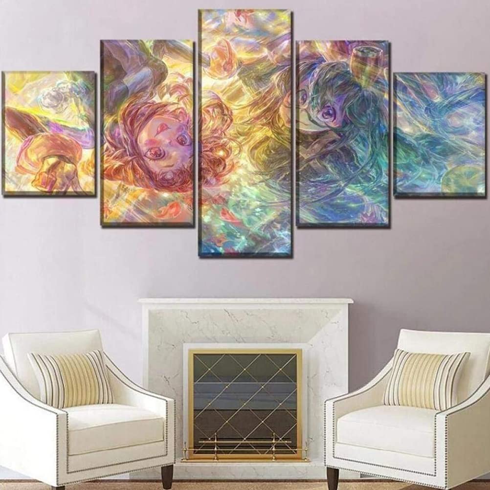 My Hero Academia Anime Wall Art Set - 5 Piece Canvas Prints for Living Room, Bedroom & Office Decor | Modern Home Decoration | Perfect Gift for Anime Fans