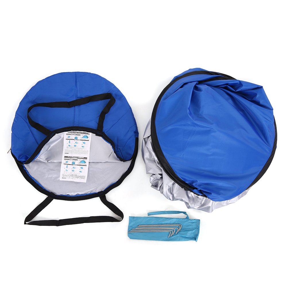 Automatic Pop Up Beach Tent - Instant Setup, Lightweight & Portable with UPF 50+ UV Protection for Camping, Fishing, Picnics | Perfect Sun Shelter for Beach, Backyard & Outdoor Adventures
