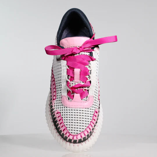 Minx Stitched Up Ink Cerise Hot Pink Sneakers - Trendy Women's Fashion Sneakers for Running, Walking & Casual Wear