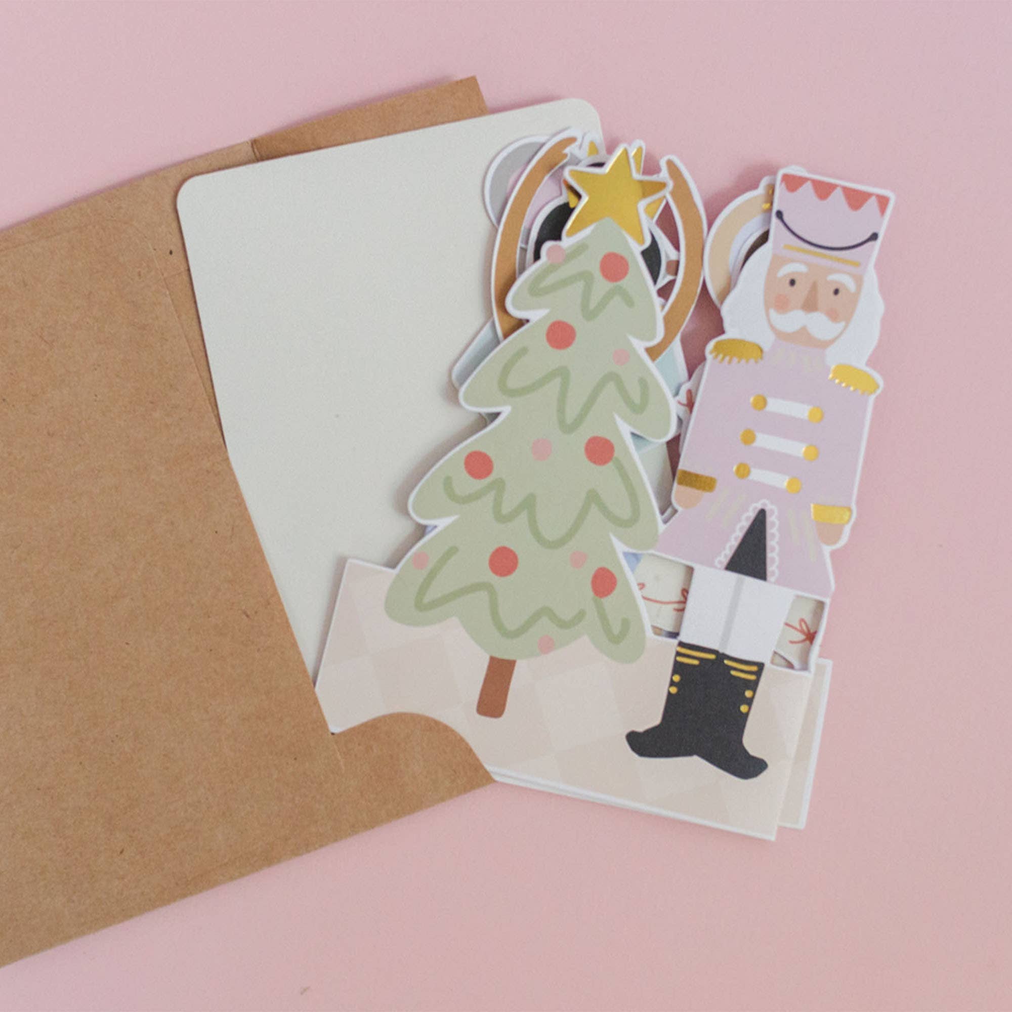 Festive Nutcracker Accordion Holiday Greeting Card - Perfect for Christmas Celebrations, Parties & Gift Exchanges