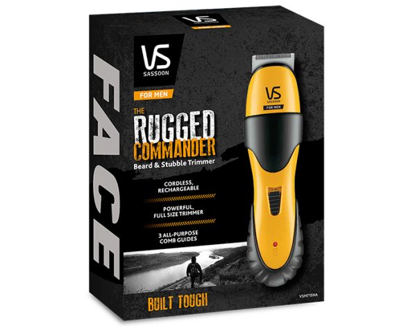 VS Sassoon VSM715NA Professional Beard & Stubble Trimmer for Men - Precision Grooming Kit with Adjustable Settings for Home & Travel Use