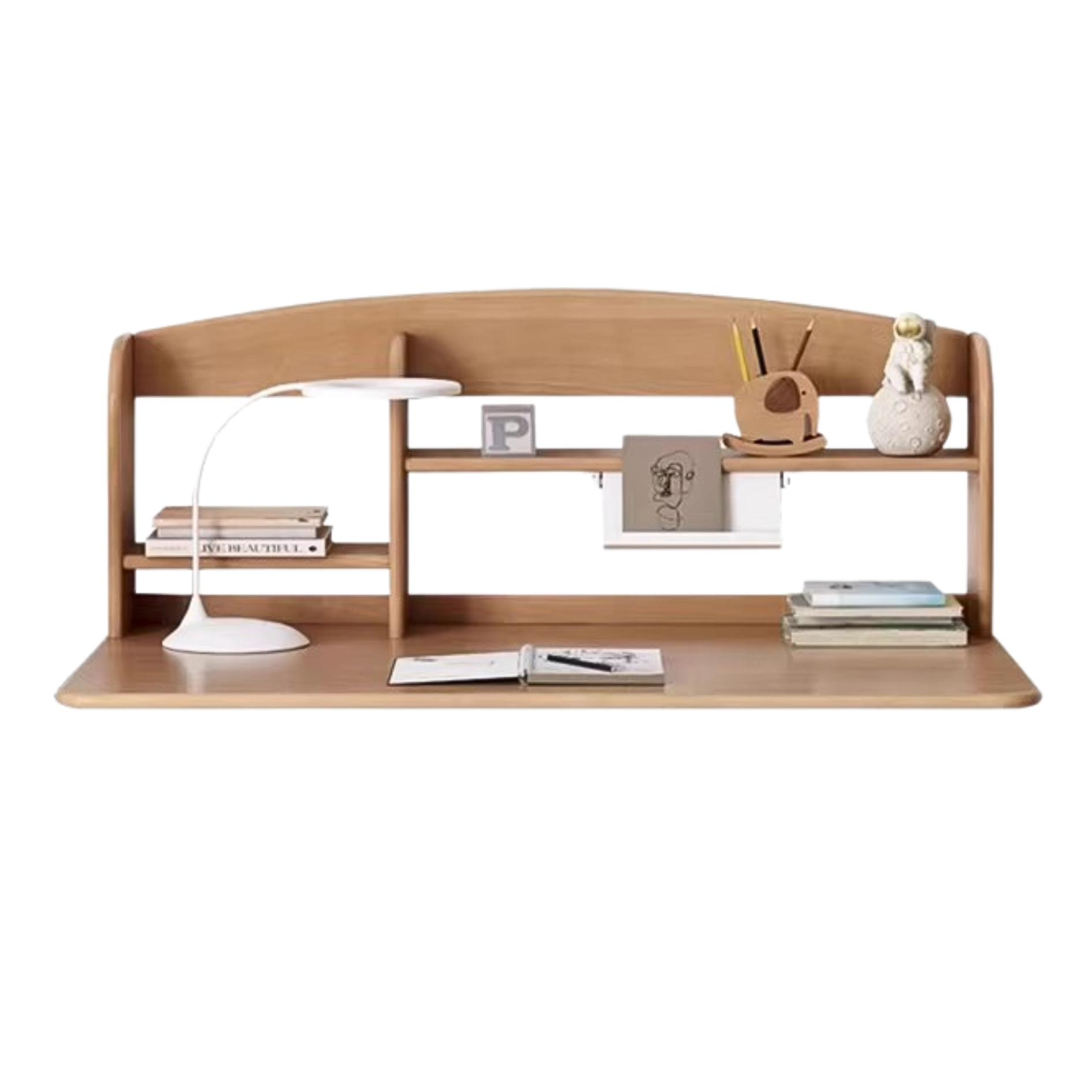 37.8x7.1x18.1 inch/ 96x18x46сm/  Natural Wood Color/ Oak solid wood desk shelf