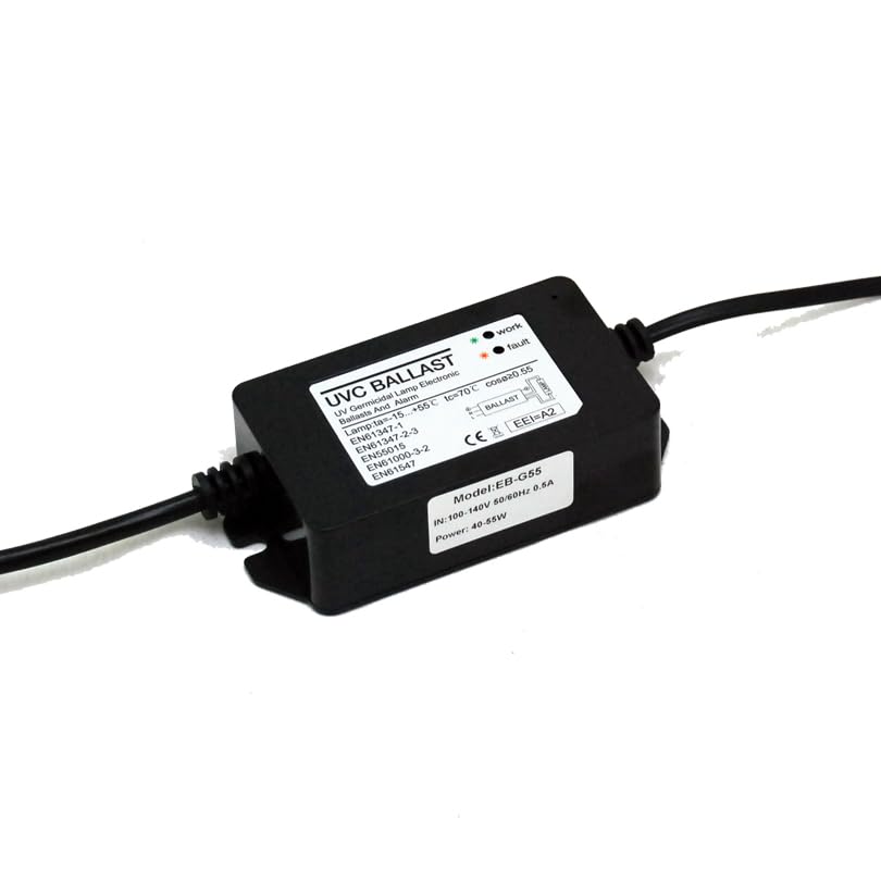 40-55W 110-140V Electronic Ballast for 12 GPM UV Water Sterilizer System - Replacement Part for Home & Commercial Water Purification | Perfect for Aquariums, Pools, and Drinking Water Treatment