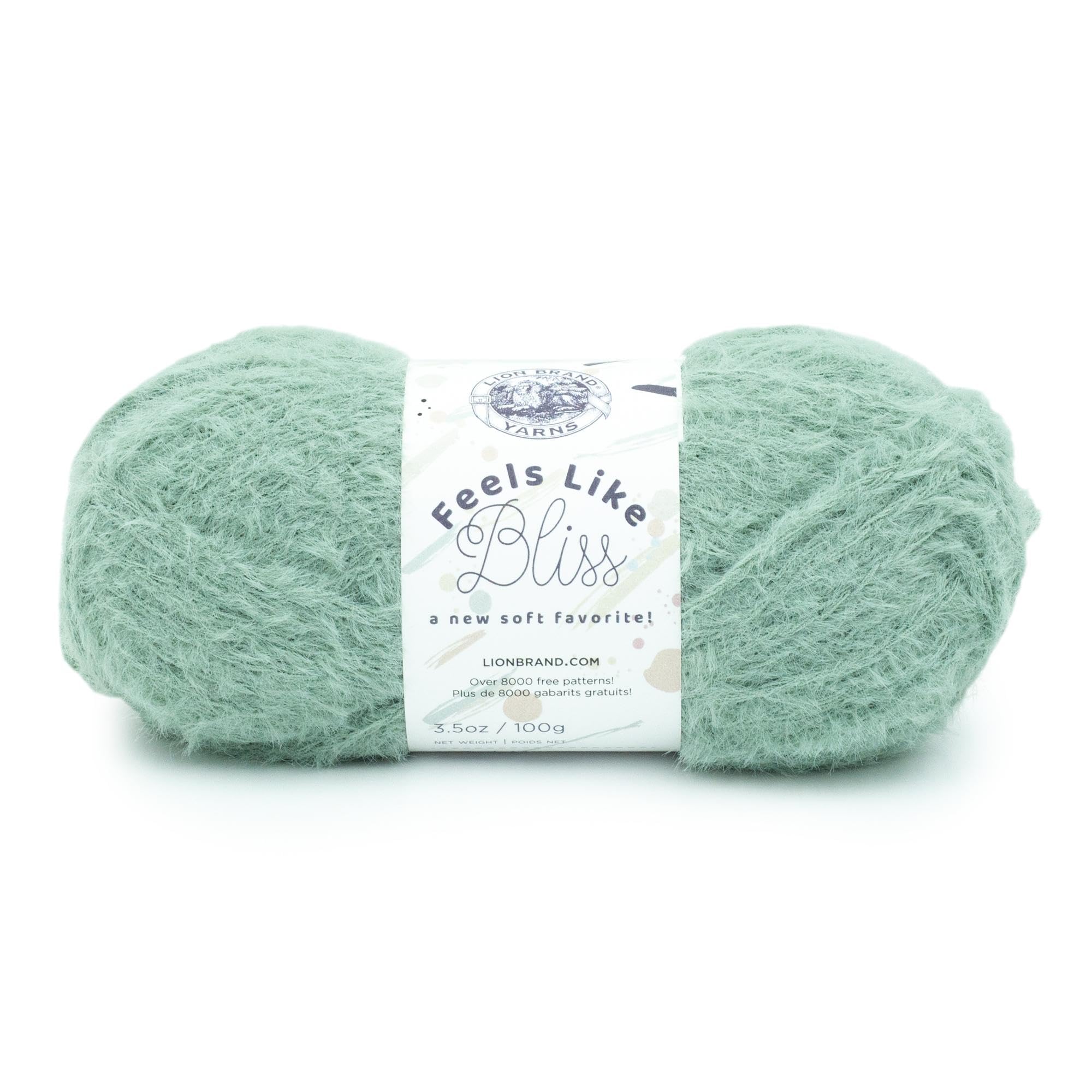 Lion Brand Yarn Feels Like Bliss Bulky Yarn - Soft & Chunky Knitting Yarn (Sage Green) | Perfect for Blankets, Scarves & Winter Crafts