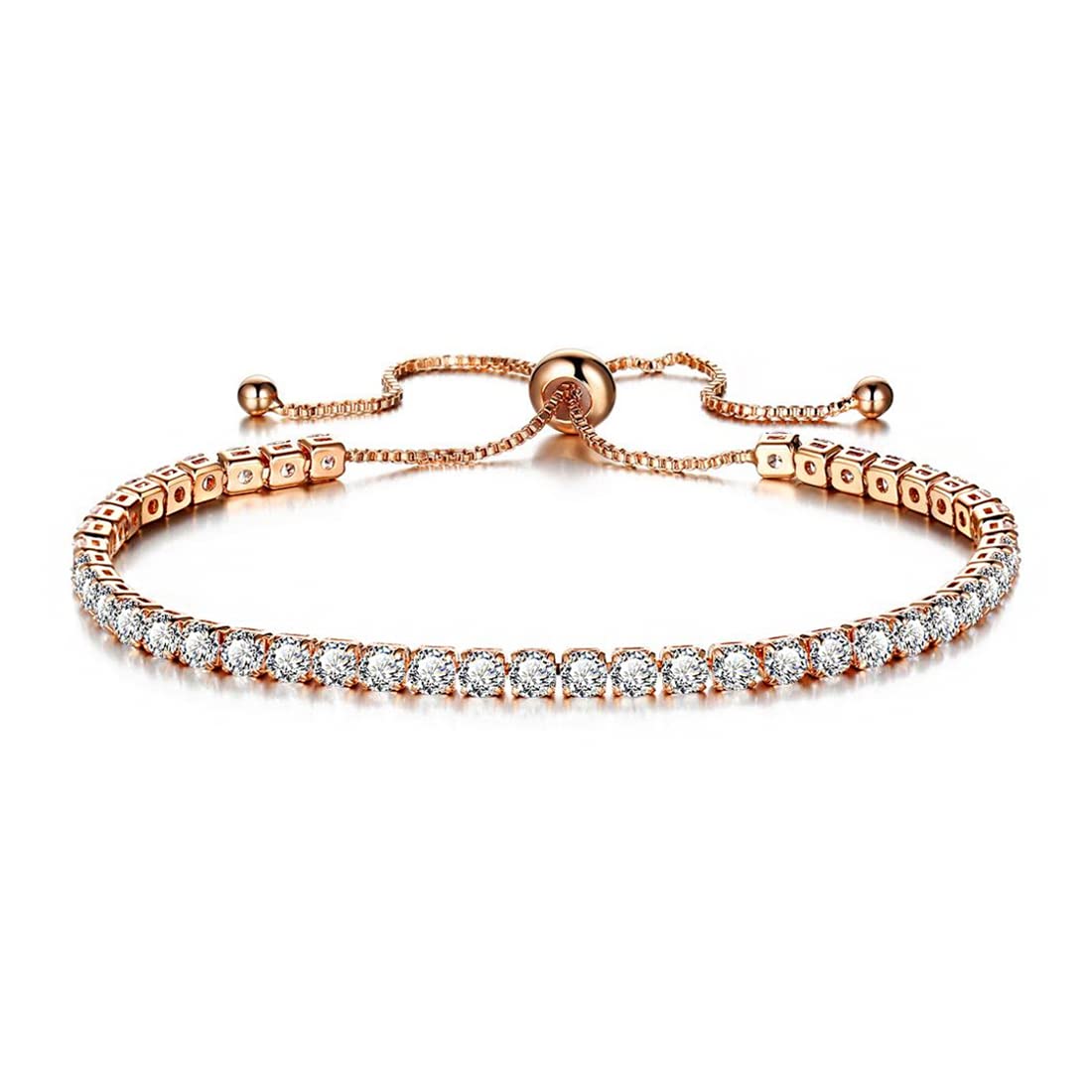 **Elegant Yellow Crystal Chimes Bracelet for Women & Girls - Adjustable Tennis Chain Bracelet - Perfect Birthday, Anniversary & Valentine's Gift for Wife, Girlfriend, Daughter | Ideal for Parties, Weddings & Everyday Wear**