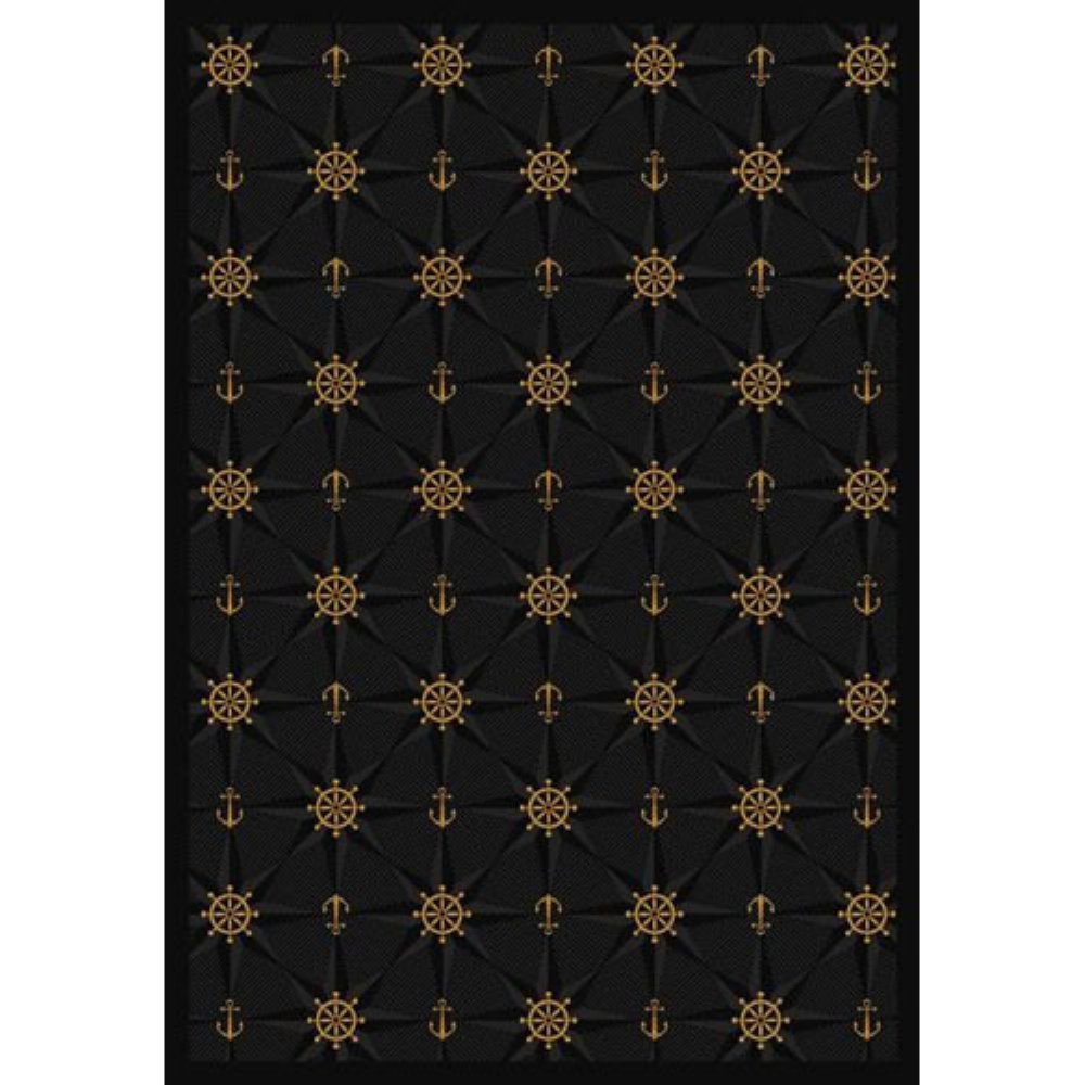 Joy Carpets Kaleidoscope Mariner's Tale Whimsical Area Rugs in Onyx - Soft Non-Slip Kids Playroom & Nursery Rug for Home Decor