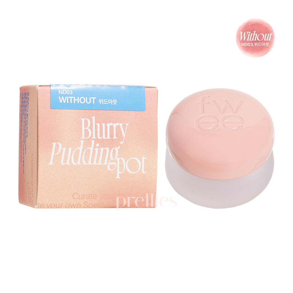 Fwee Lip & Cheek Blurring Pudding Pot - 5g Creamy Tint for Natural Flush | ND03 Nude Shade | Multi-Use Makeup for Lips, Cheeks & Eyes | Perfect for Everyday Wear & On-The-Go Touch Ups