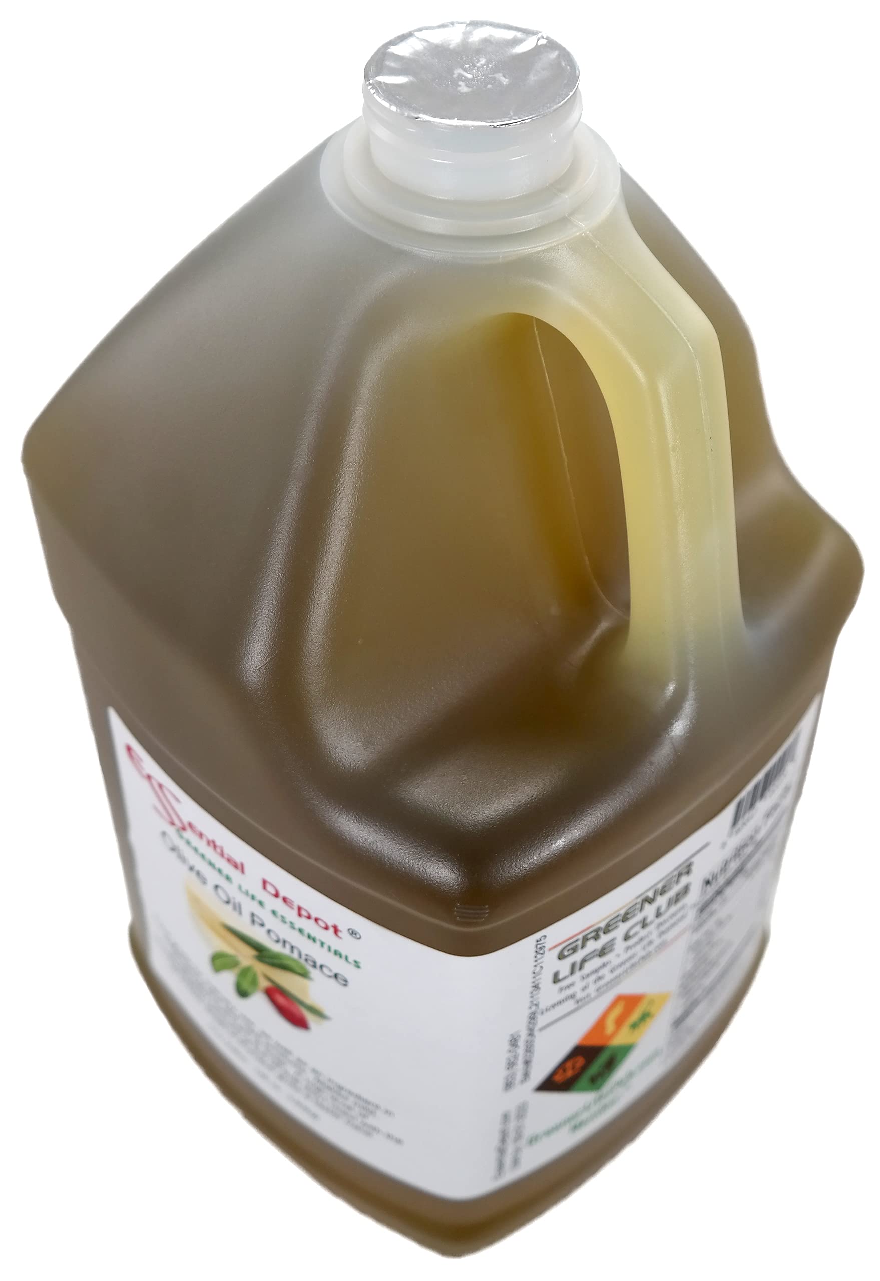 Premium Pomace Olive Oil - Food Grade, 2 Gallons (256 oz) - Pack of 2 x 1 Gallon HDPE Containers with Resealable Cap - Ideal for Cooking, Baking & Salad Dressings