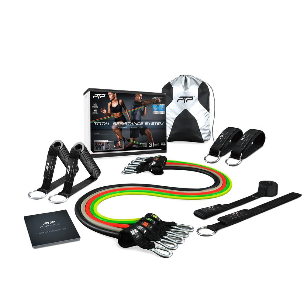 PTP Total Resistance System - Portable Home Gym Equipment for Full Body Workout - Perfect for Strength Training, Weight Loss & Fitness at Home or Travel