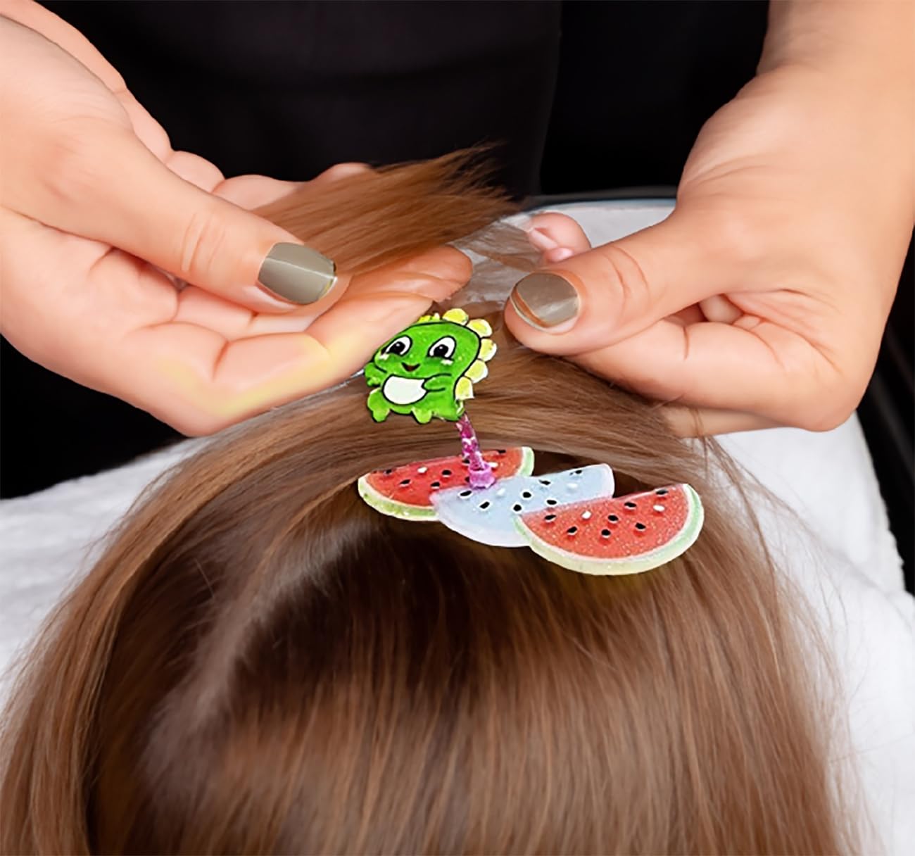 ARTBOX 3D Spring Style Hair Clips Set - Cute Girlish Barrettes for Toddler & Kids (2PC Random Designs) | Perfect for School, Parties & Daily Hair Accessories