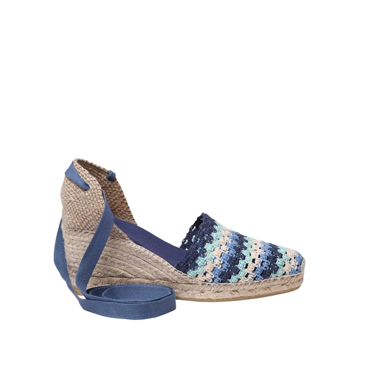 Women's Multicolor Cotton Blend Espadrilles - Georgina Comfortable Summer Shoes for Beach, Vacation & Casual Wear