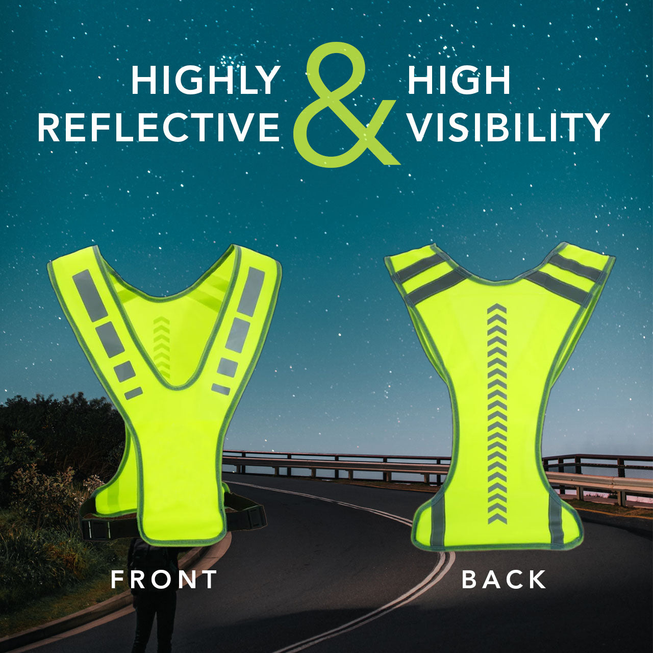High Visibility Reflective Running Vest with Pocket for Men, Women & Kids - Safety Reflective Gear for Night Cycling, Walking, Jogging & Outdoor Activities - Perfect for Runners, Cyclists & Pedestrians in Low Light Conditions