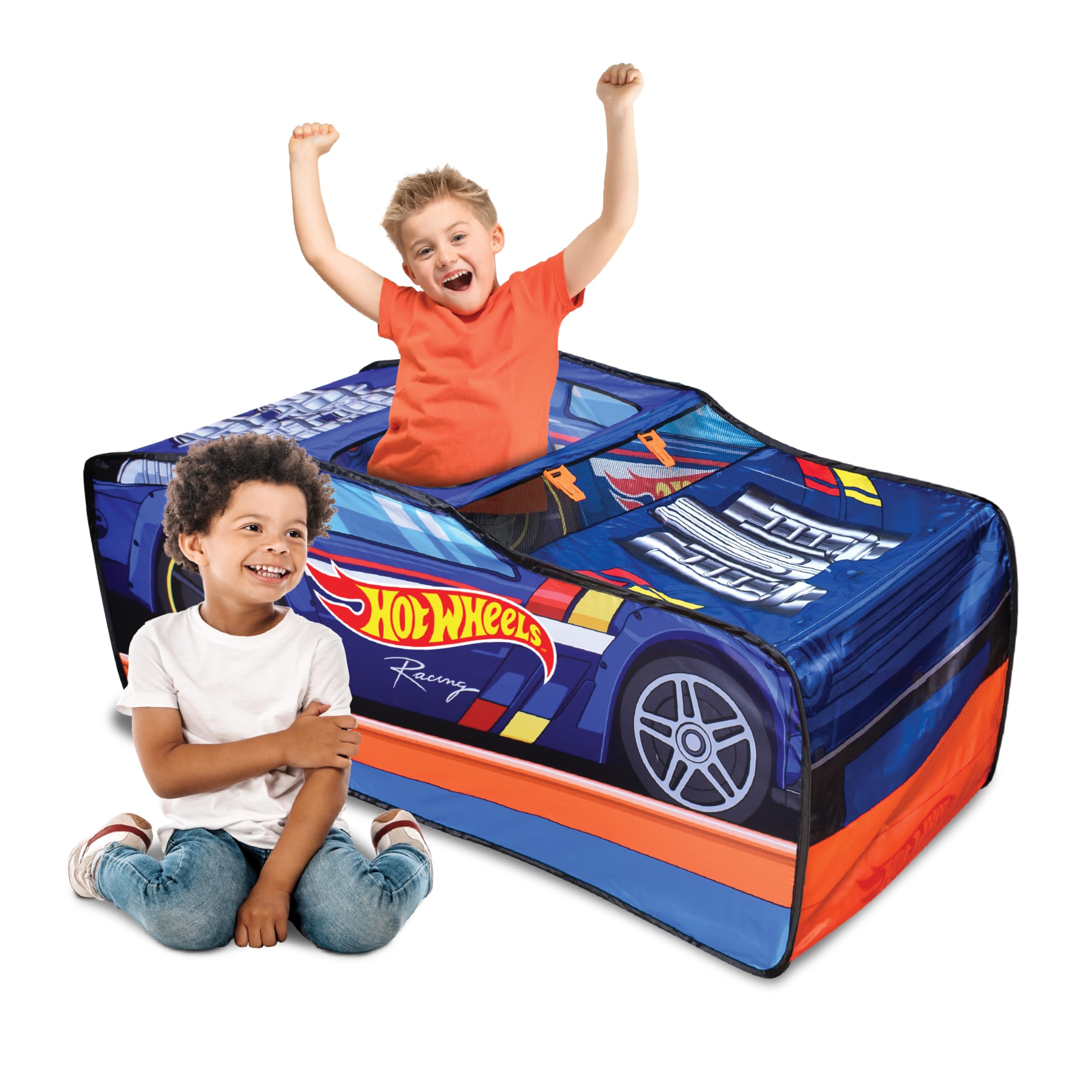 Hot Wheels Pop Up Play Tent for Kids - Foldable Playhouse for Boys & Girls - Indoor & Outdoor Fun for Birthday Parties, Camping, and Backyard Adventures