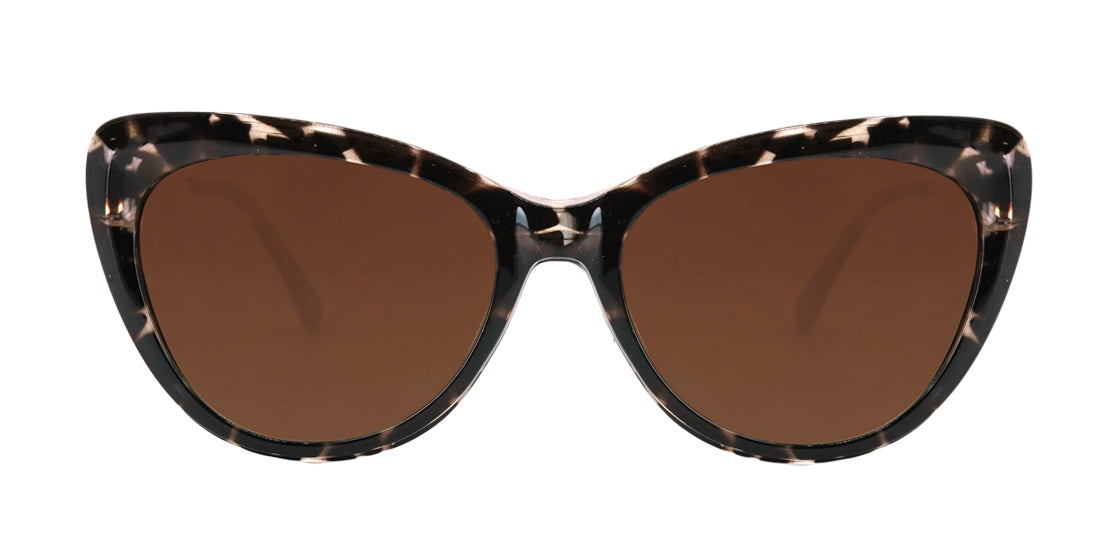 Clip-On Sunglasses 7747 - Polarized Black Marble Frame for Men & Women | UV Protection, Lightweight & Comfortable | Perfect for Driving, Outdoor Sports & Travel