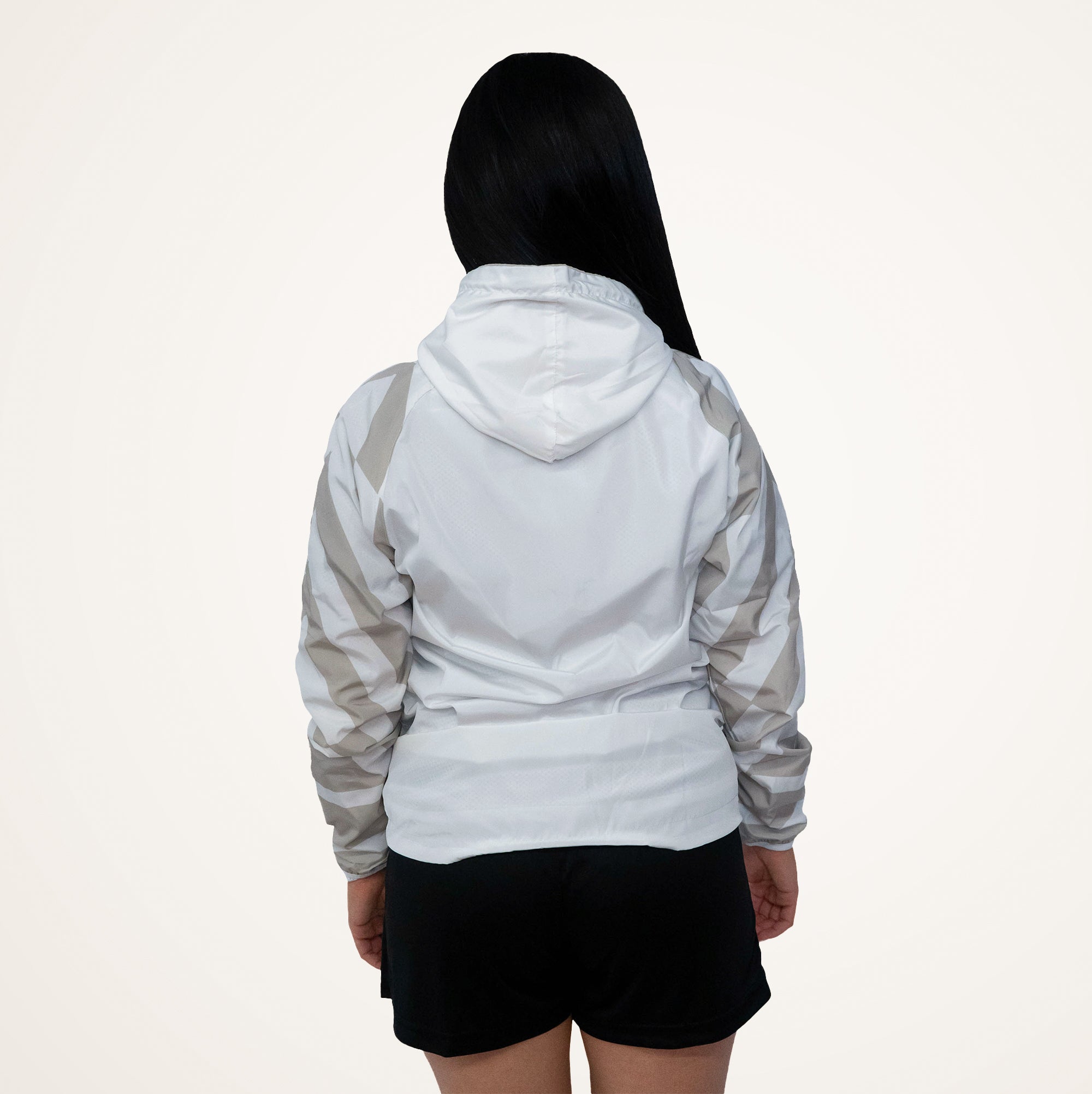 Brooklyn FC Women's White Windbreaker Jacket - Lightweight Waterproof Running & Outdoor Sports Windbreaker for Women