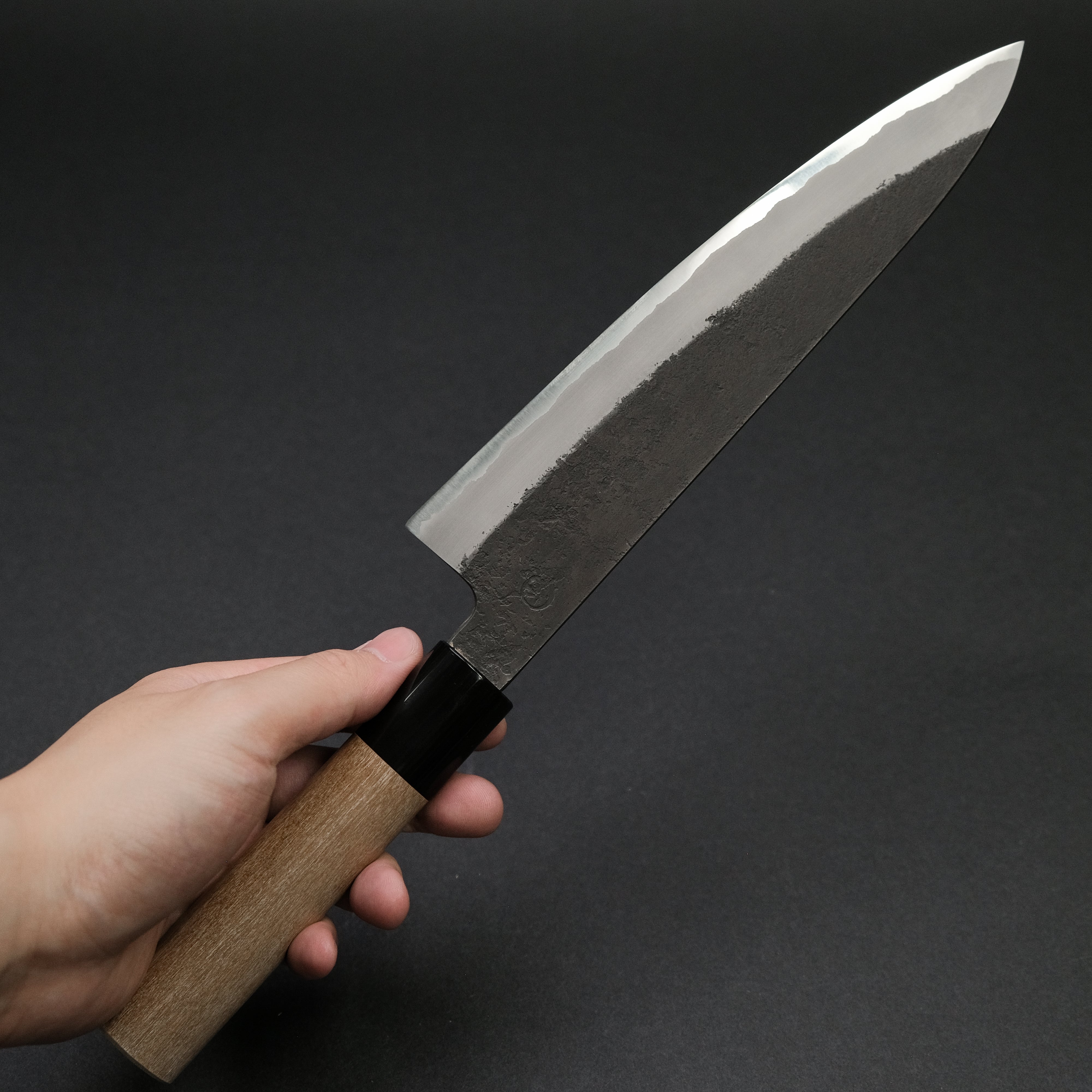 Hitohira Hinode Nashiji White #2 Stainless Clad Gyuto 210mm Japanese Chef Knife with Ho Wood Handle - Perfect for Slicing, Dicing & Precision Cooking