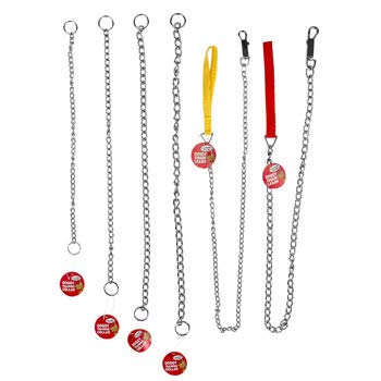 DollarItemDirect 6-Pack Dog Choke Chain & Leash Set - 2 Leashes & 4 Choke Collars (72-Piece Case) - Perfect for Training, Walking, and Outdoor Activities