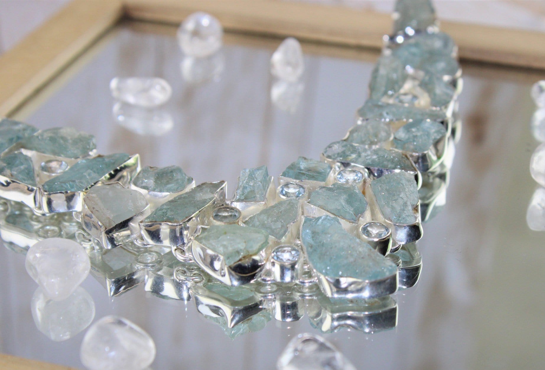 Stunning Aquamarine & Blue Topaz Necklace for Women | Elegant Birthstone Jewelry Gift for Mom, Wife, or Girlfriend | Perfect for Weddings, Anniversaries & Special Occasions
