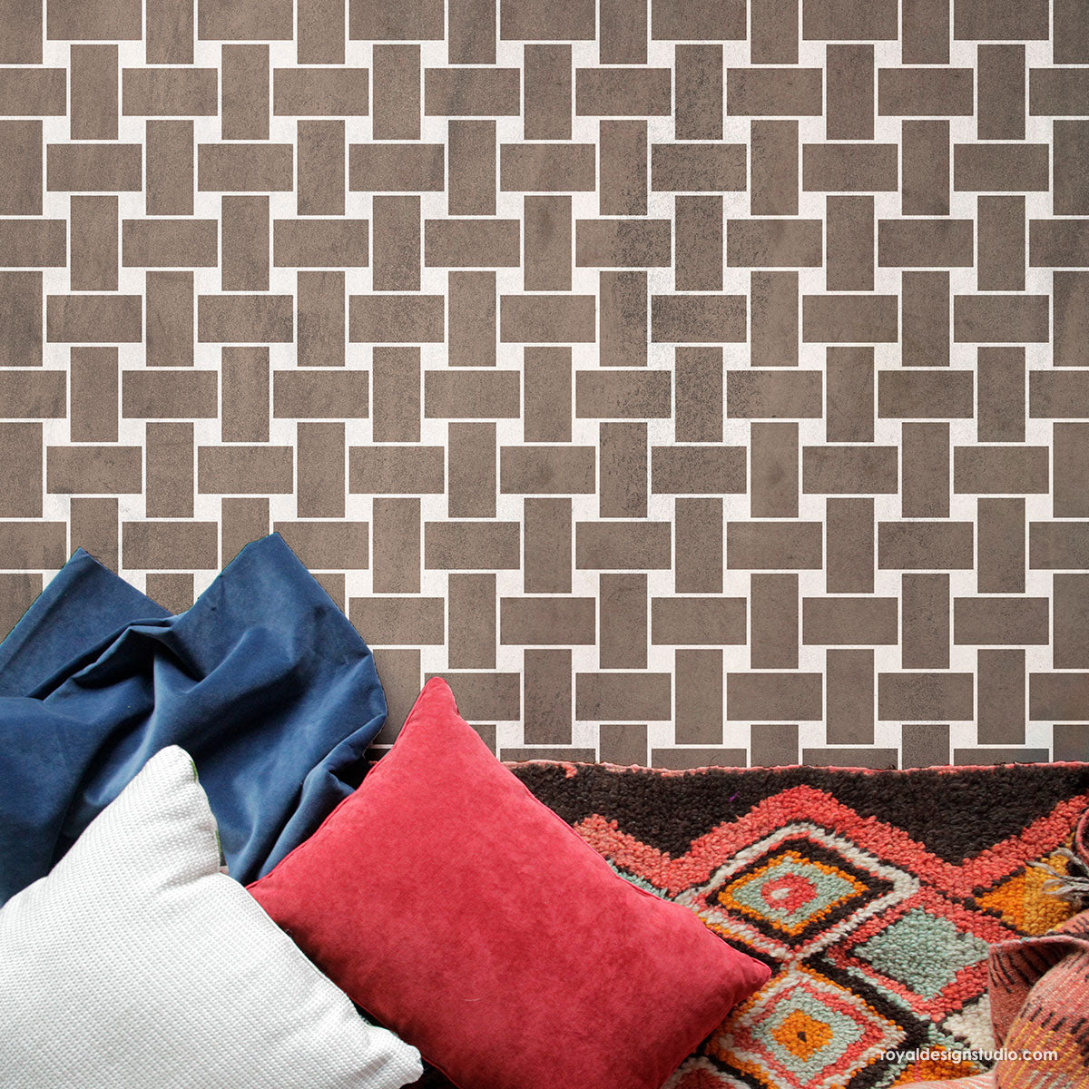 Premium Mosaic Weave Floor and Wall Tile - Waterproof & Durable Ceramic Tiles for Bathroom, Kitchen Backsplash, and Shower Walls